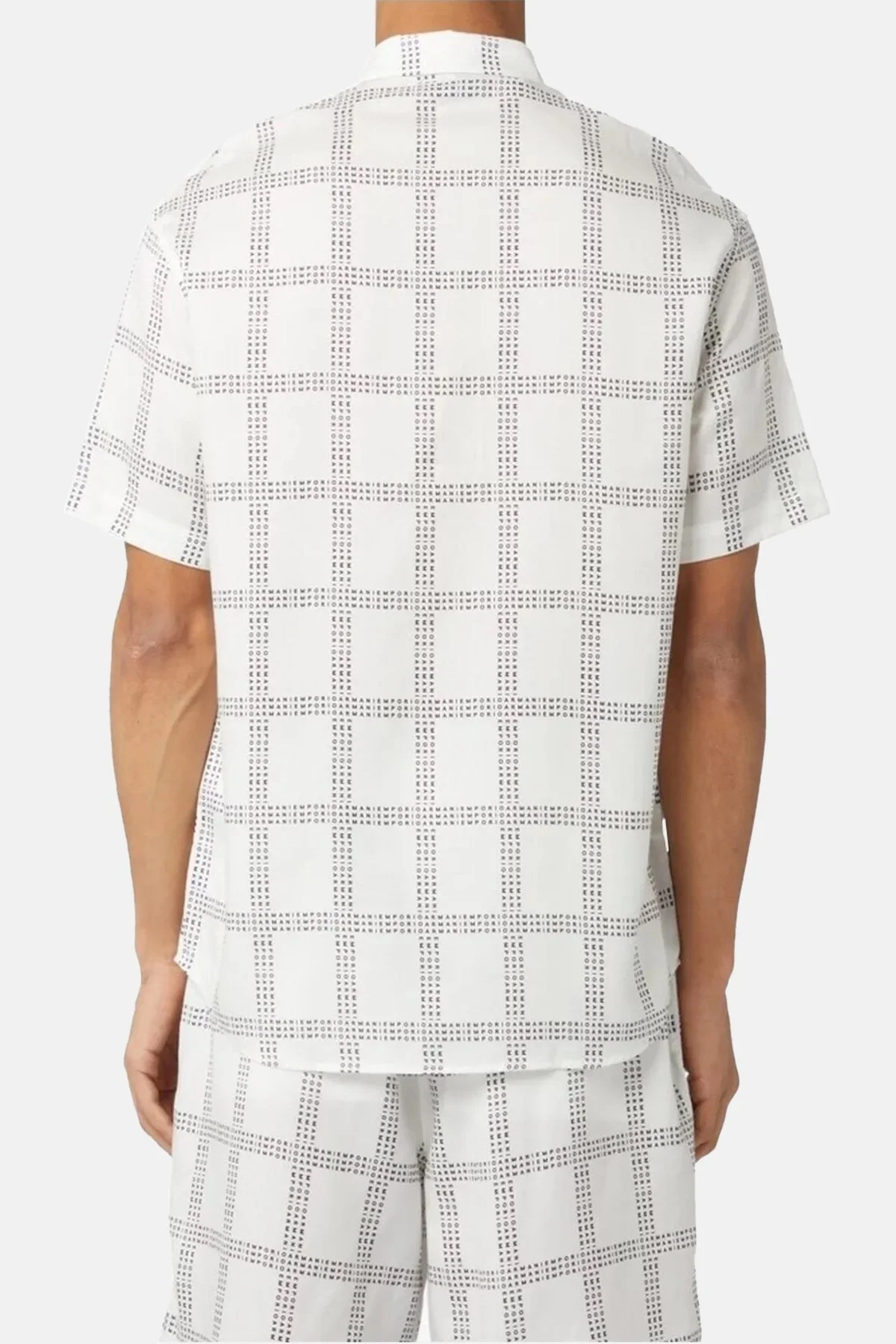 Emporio Armani Desenli Regular Fit Kısa Kollu Erkek Gömlek 3R1CQ7 1NWDZ F1A1 BEYAZ - 6