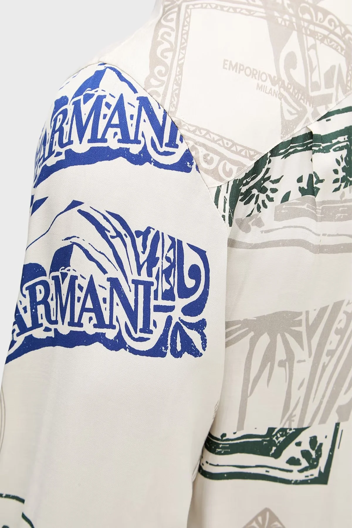 Emporio Armani Desenli Relaxed Fit Klasik Yaka Uzun Kollu Erkek Gömlek EM005762 AF13285 FZ033 BEJ - 5