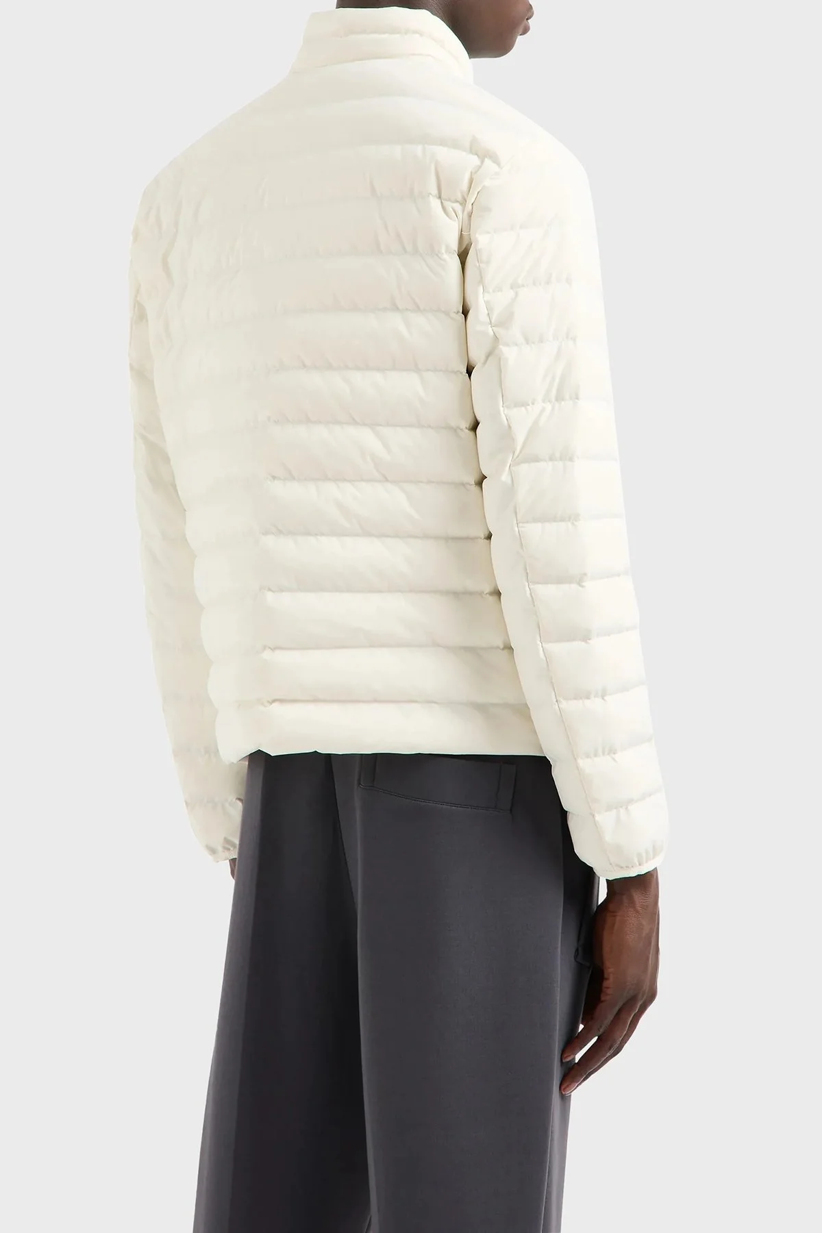 Emporio Armani Dik Yaka Cepli Kuş Tüyü Dolgulu Şişme Erkek Mont 8N1BQ2 1NLRZ 0101 BEYAZ - 3