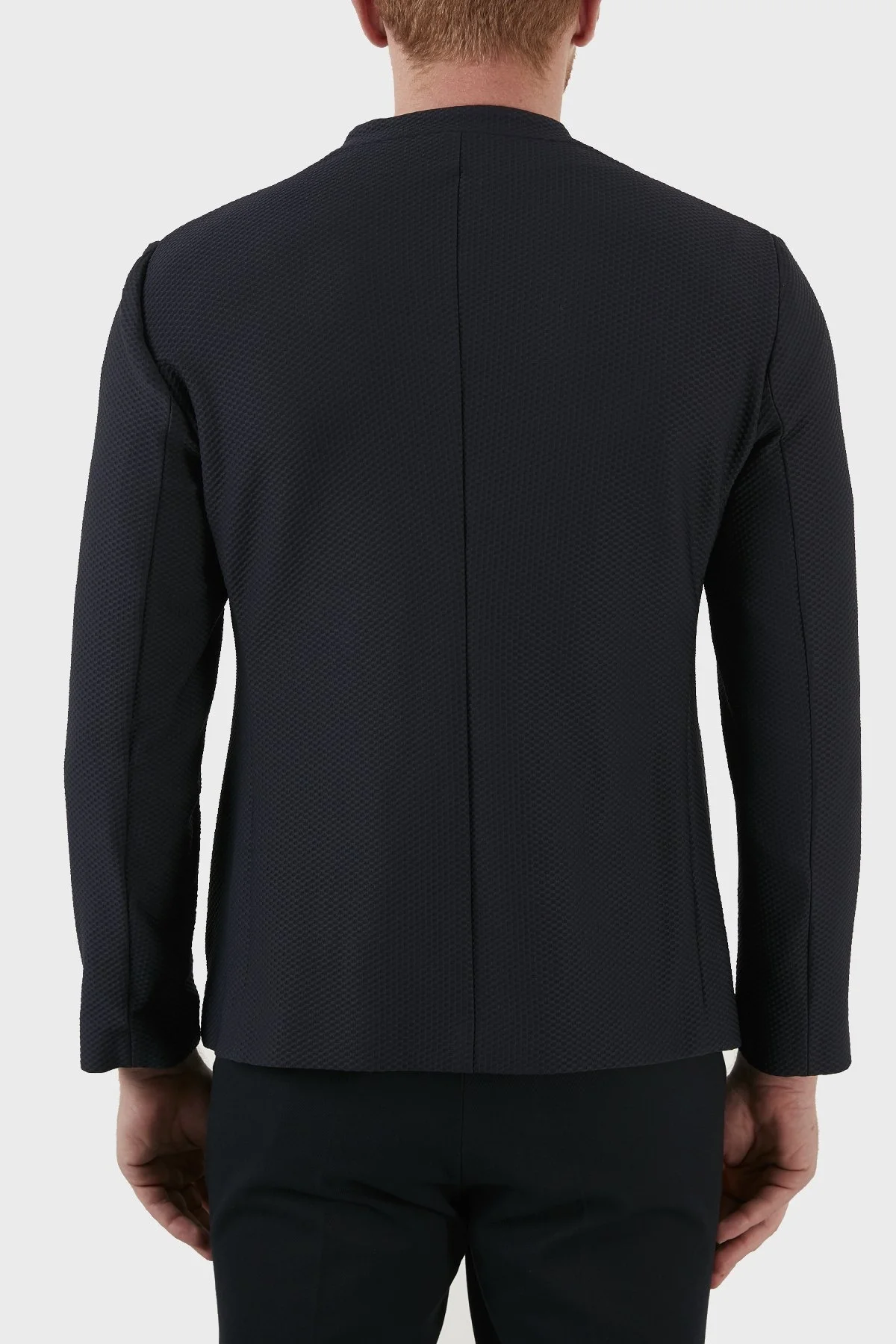 Emporio Armani Dik Yaka Fermuarlı Süper Rahat Erkek Ceket I1G710 I1428 922 LACİVERT - 7