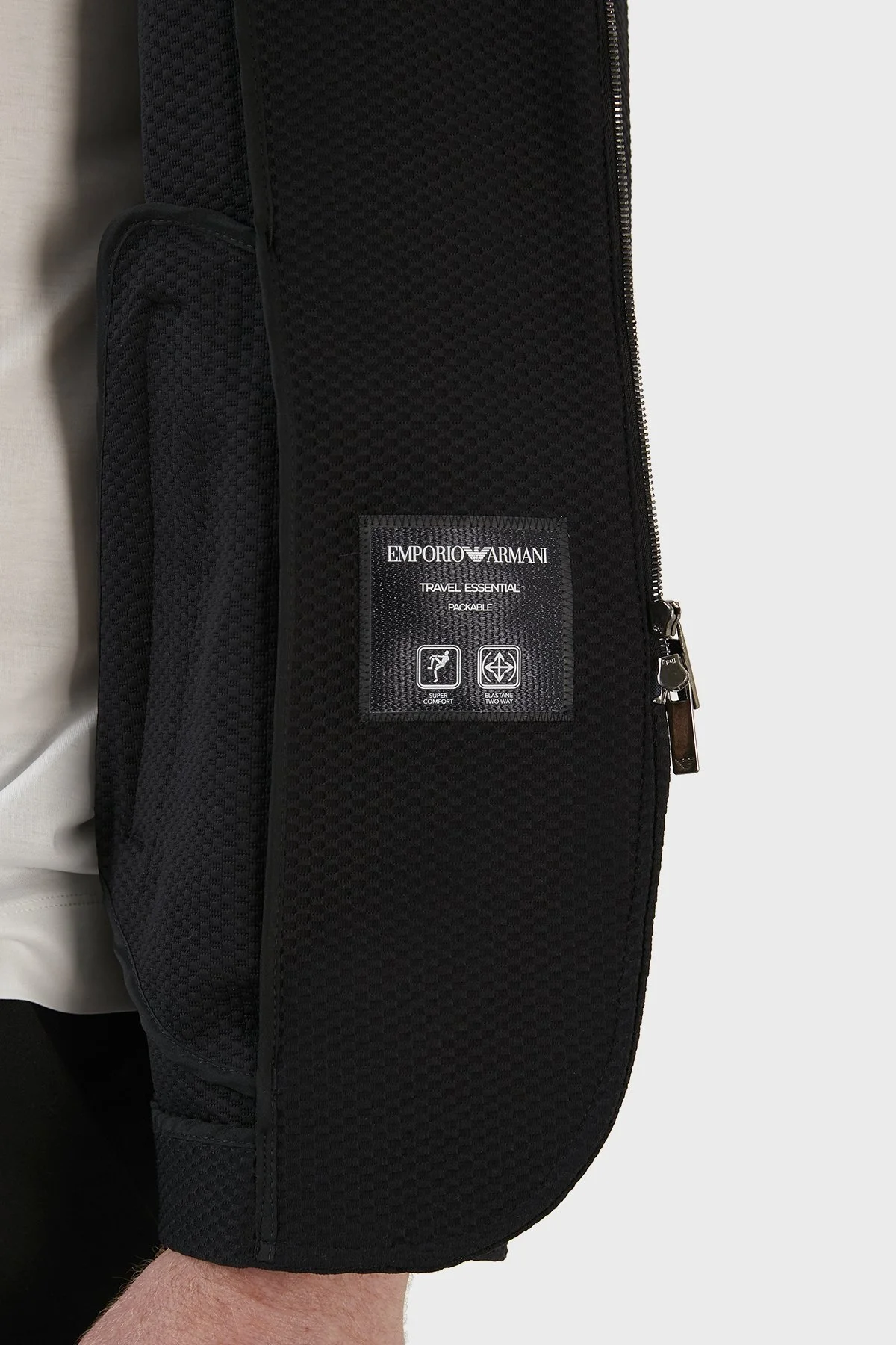 Emporio Armani Dik Yaka Fermuarlı Süper Rahat Erkek Ceket I1G710 I1428 999 SİYAH - 6