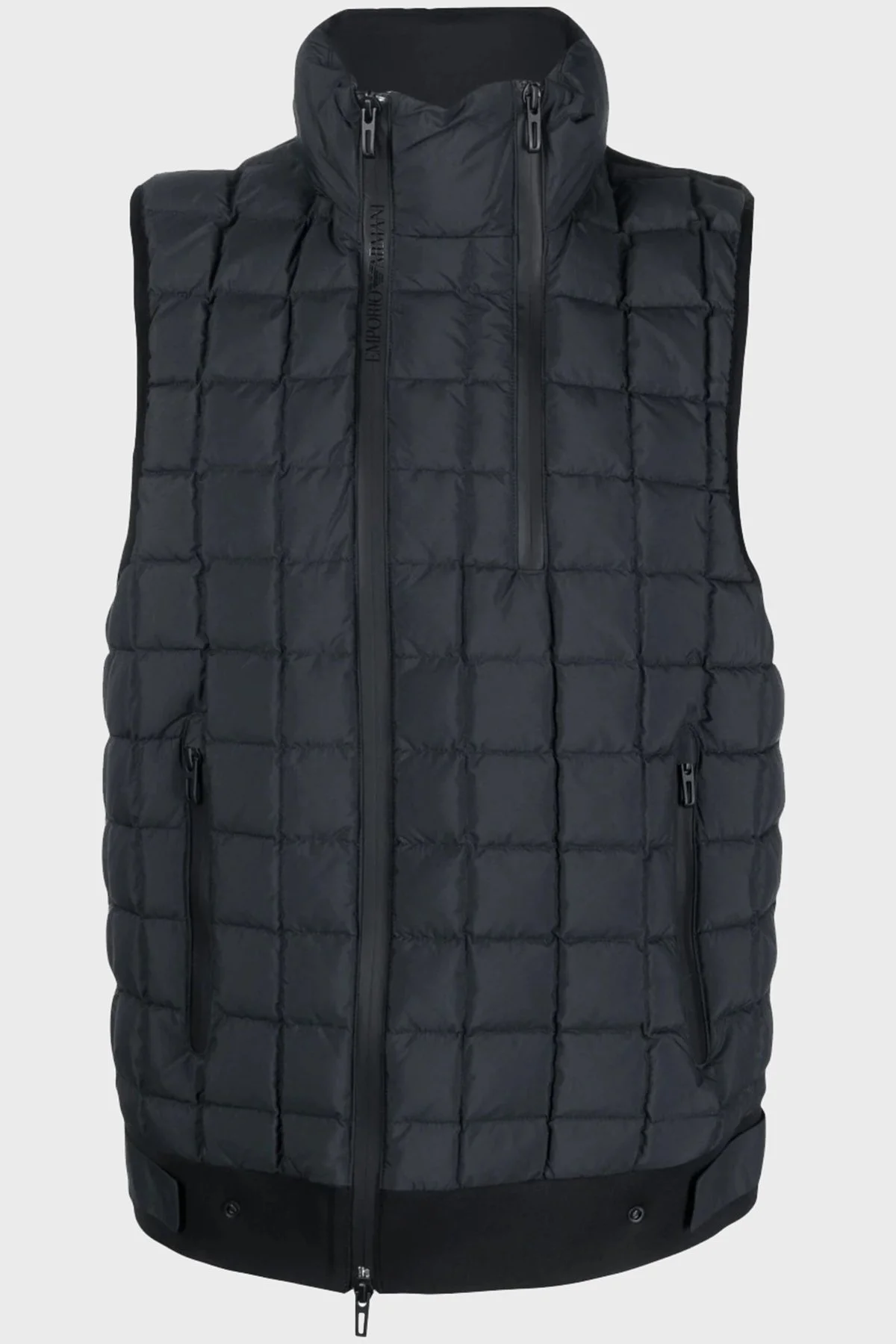 Emporio Armani Dik Yaka Kuş Tüyü Dolgulu Yalıtımlı Şişme Erkek Yelek 3R1BT2 1NSXZ 0999 SİYAH - 5