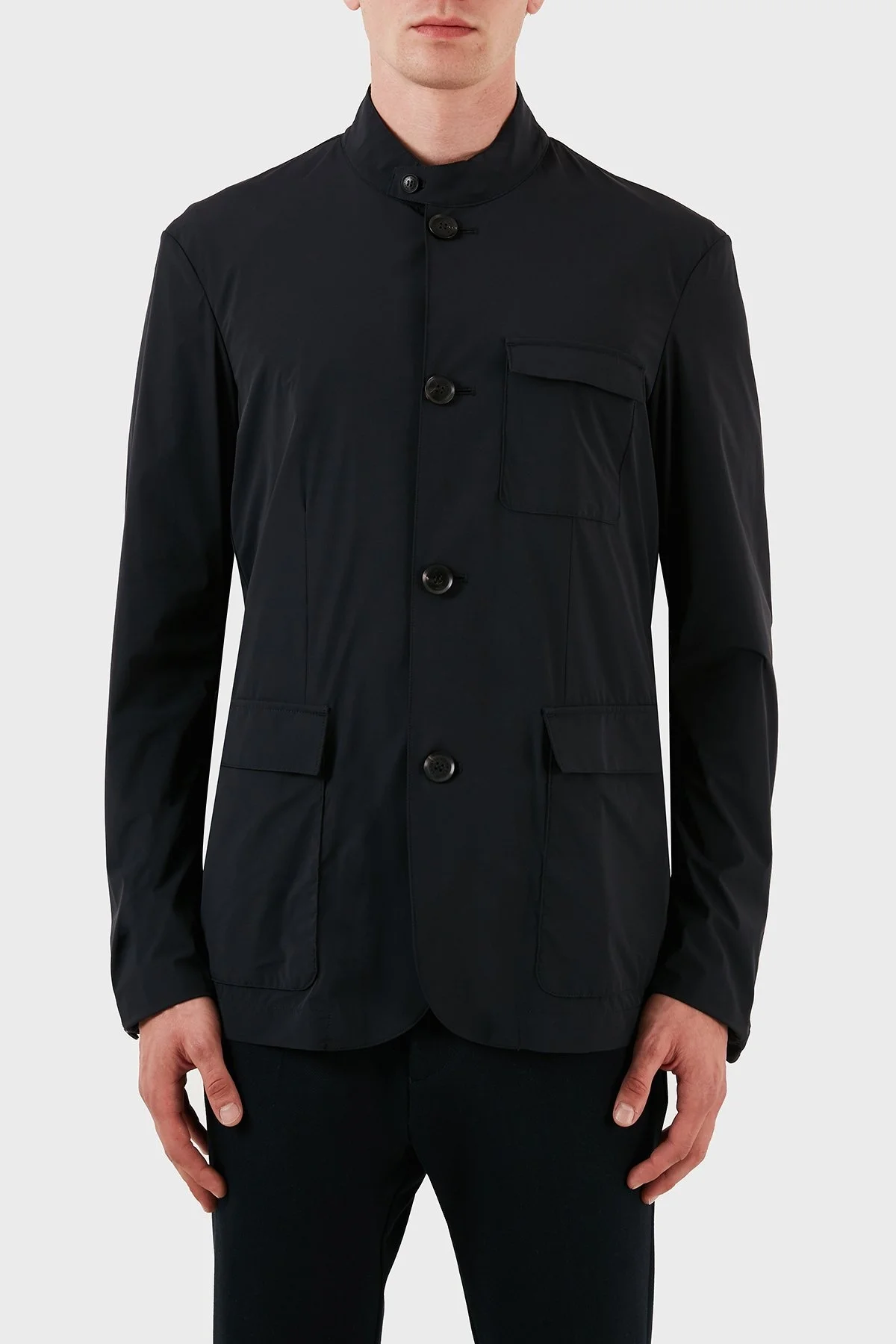 Emporio Armani Dik Yaka Mevsimlik Erkek Ceket 3Z1GL1 1NFLZ 0920 LACİVERT - 1