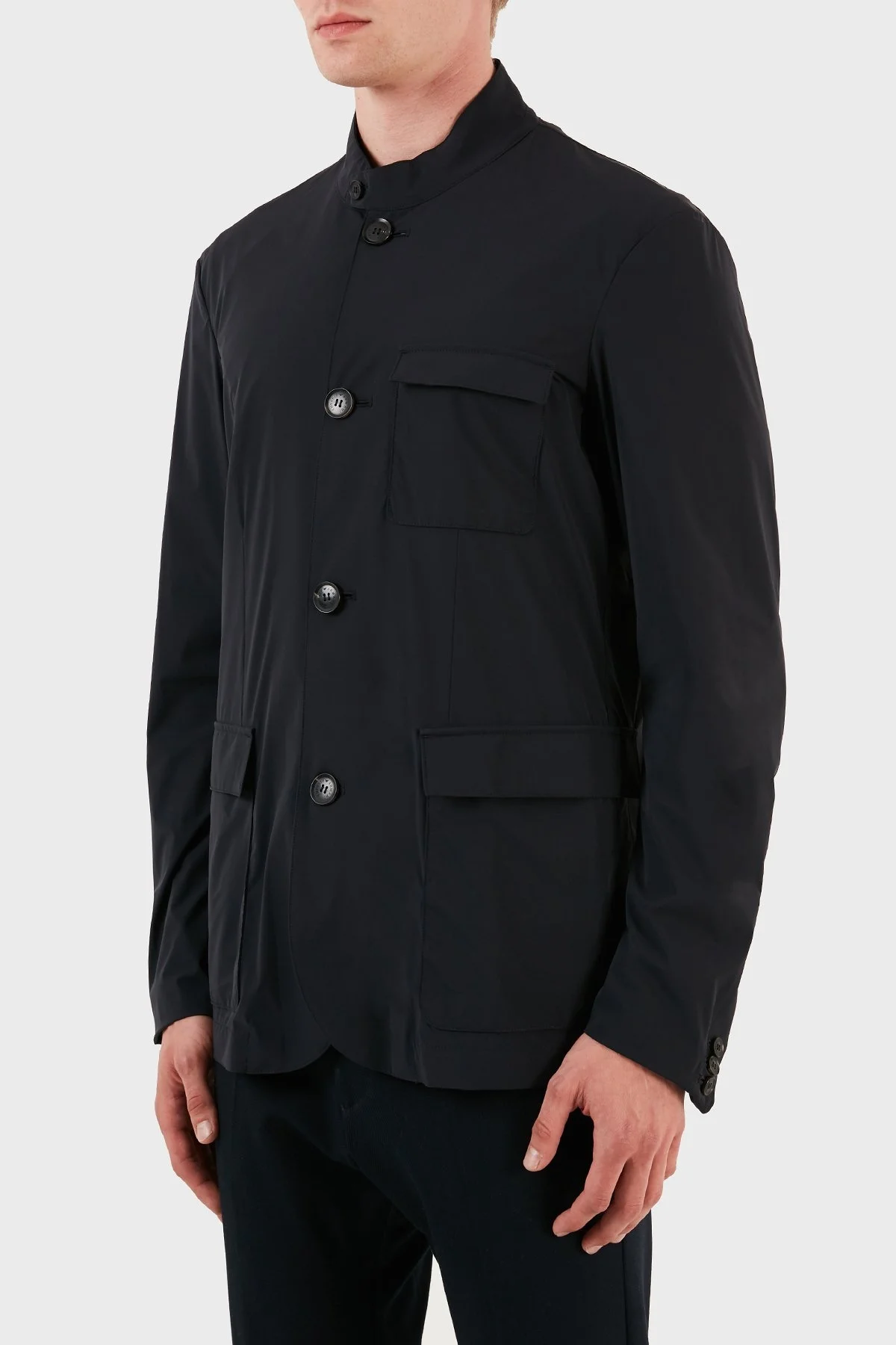 Emporio Armani Dik Yaka Mevsimlik Erkek Ceket 3Z1GL1 1NFLZ 0920 LACİVERT - 4