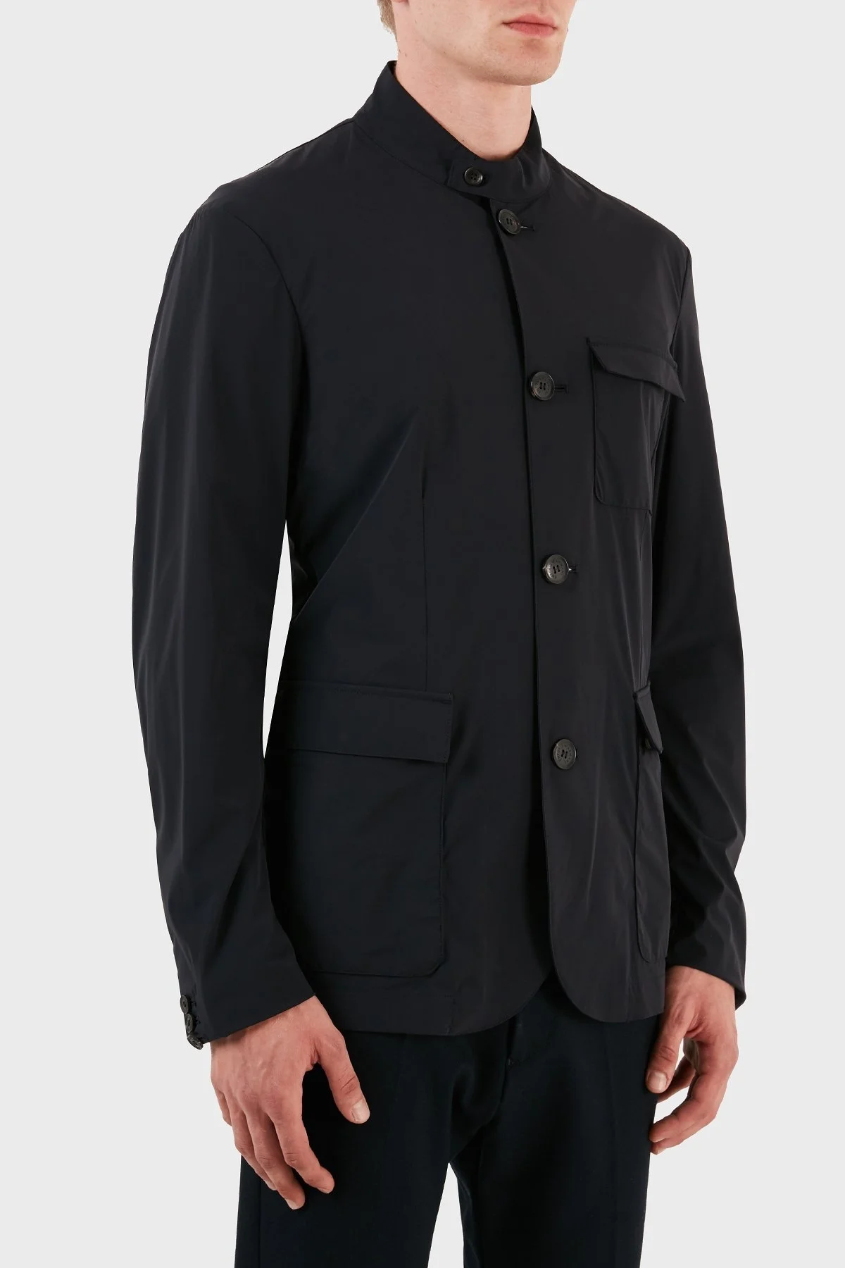 Emporio Armani Dik Yaka Mevsimlik Erkek Ceket 3Z1GL1 1NFLZ 0920 LACİVERT - 5