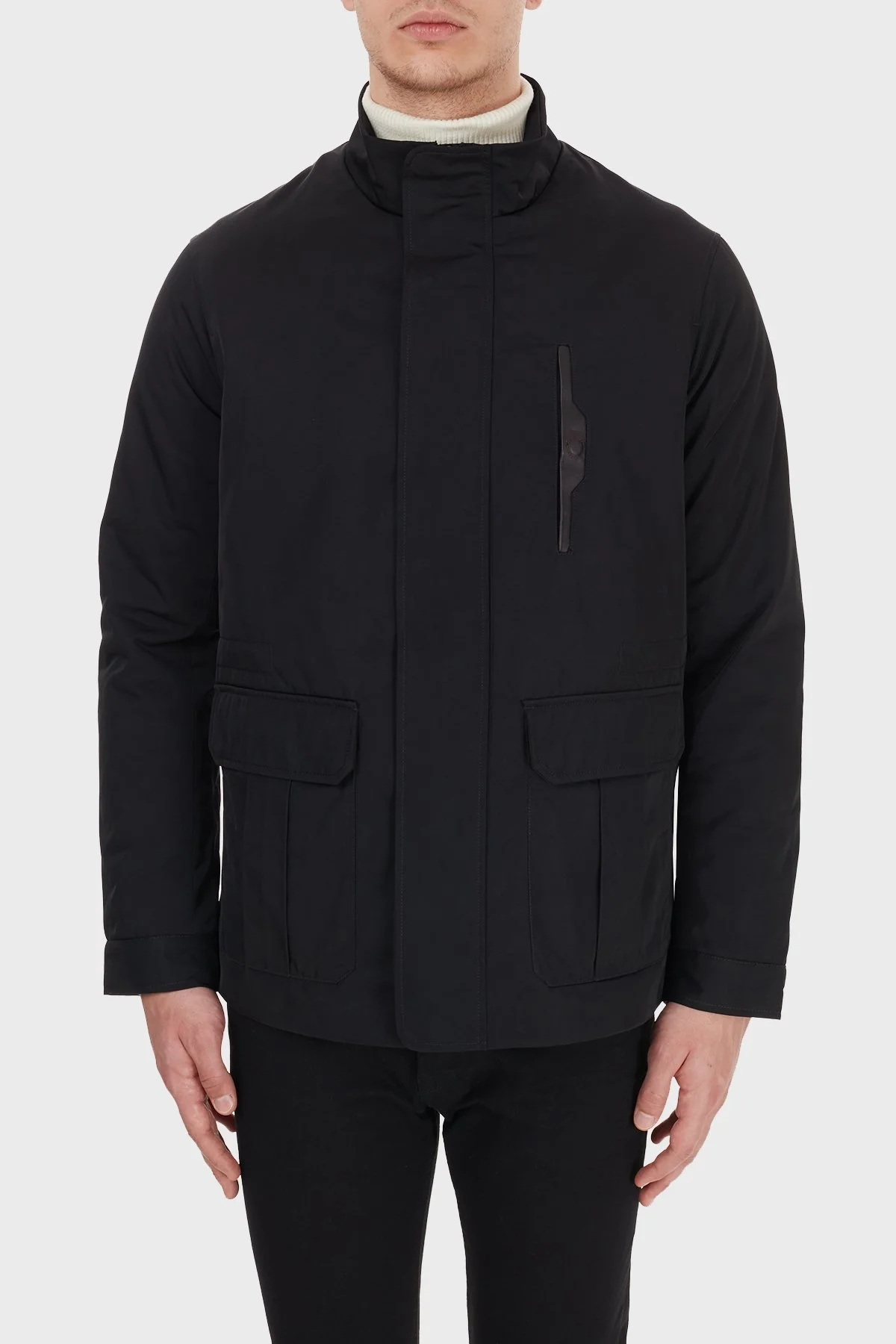 Emporio Armani Dik Yaka Regular Fit Erkek Mont 6H1BD6 1NXZZ 0999 SİYAH - 1