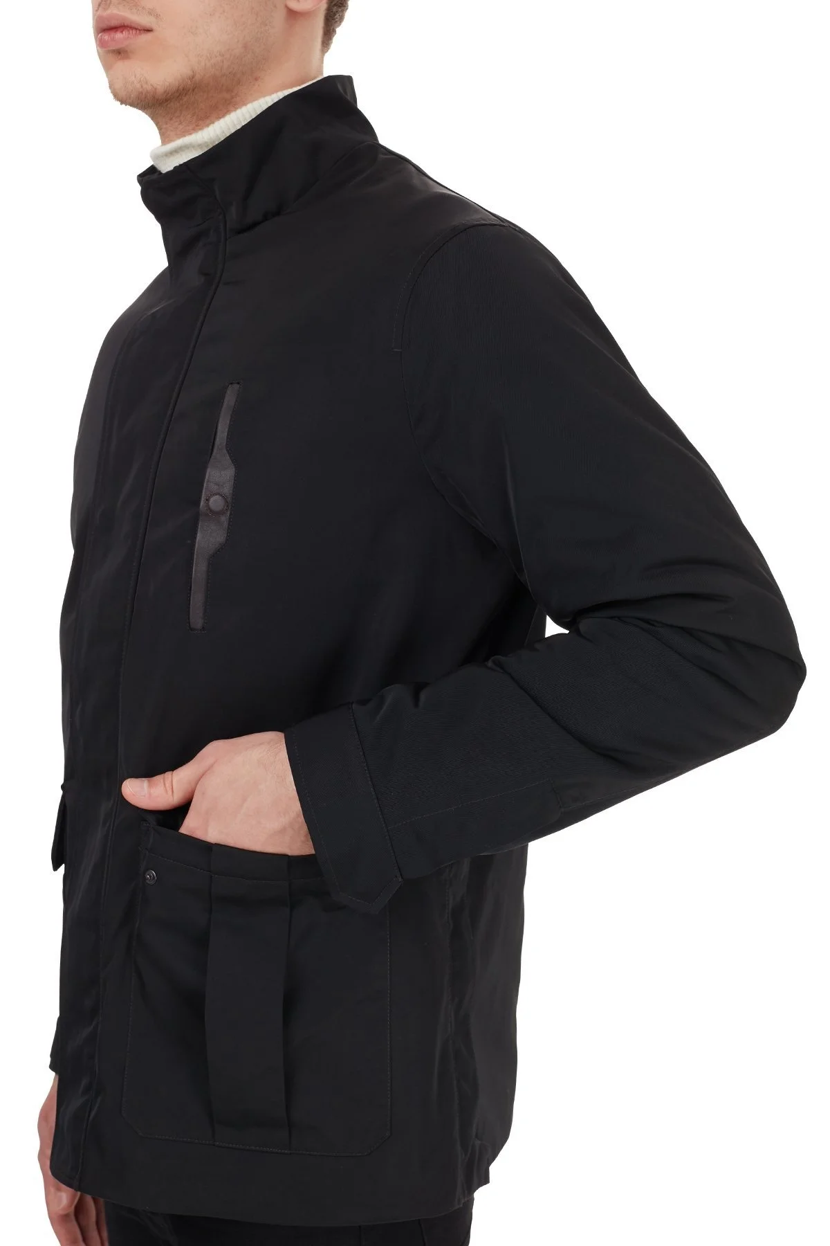 Emporio Armani Dik Yaka Regular Fit Erkek Mont 6H1BD6 1NXZZ 0999 SİYAH - 5