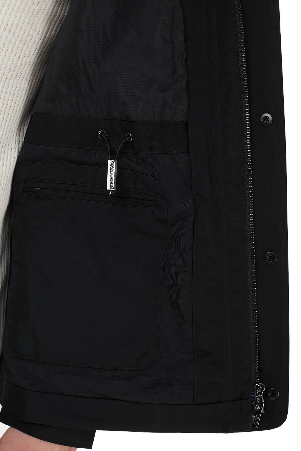 Emporio Armani Dik Yaka Regular Fit Erkek Mont 6H1BD6 1NXZZ 0999 SİYAH - 8