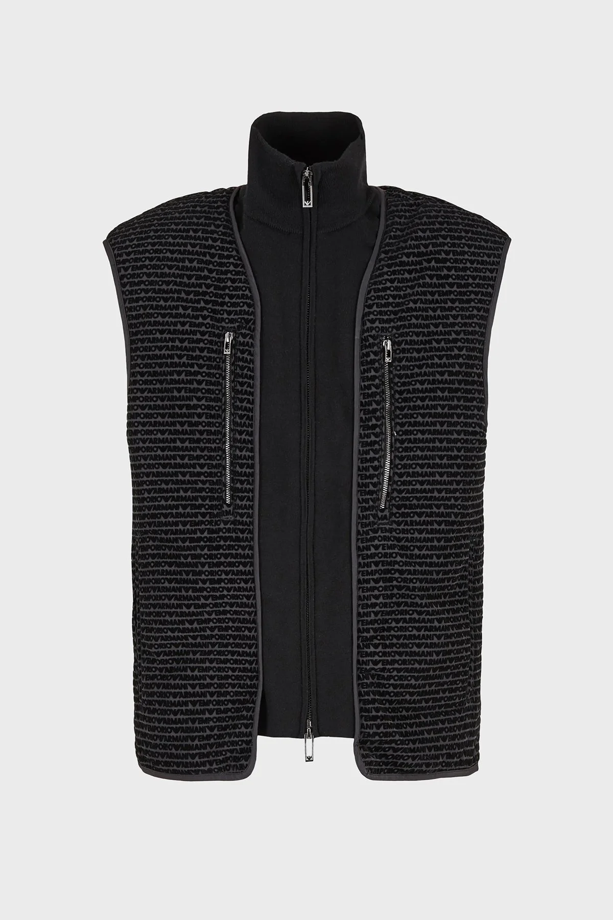 Emporio Armani Dik Yaka Regular Fit Erkek Yelek 3D1BA7 1NJXZ 0999 SİYAH - 5