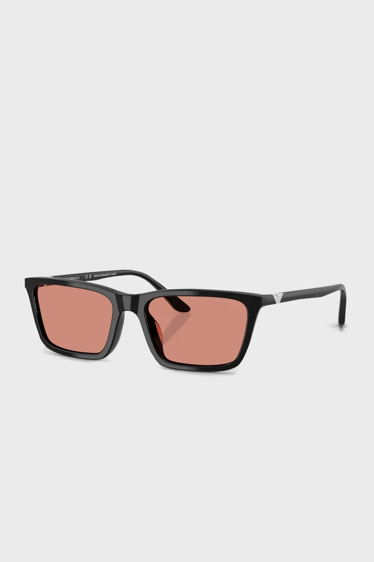 Emporio Armani Dikdörtgen Güneş Kadın Gözlük 0EA4239U 501784 55 Parlak Siyah-Pembe - 1