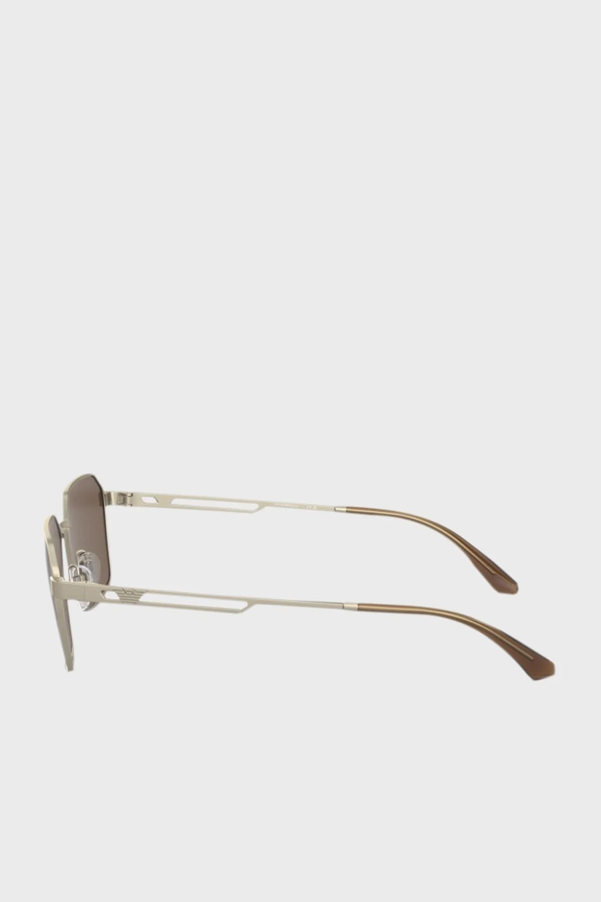 Emporio Armani Dikdörtgen Güneş Erkek Gözlük 0EA2140 300273 57 Mat Uçuk Altın-Kahve - 2