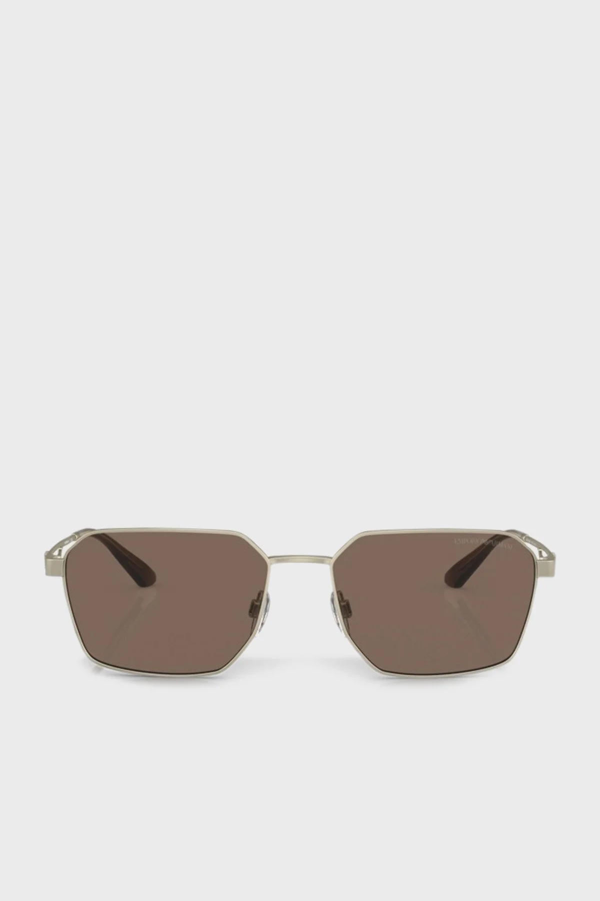 Emporio Armani Dikdörtgen Güneş Erkek Gözlük 0EA2140 300273 57 Mat Uçuk Altın-Kahve - 4