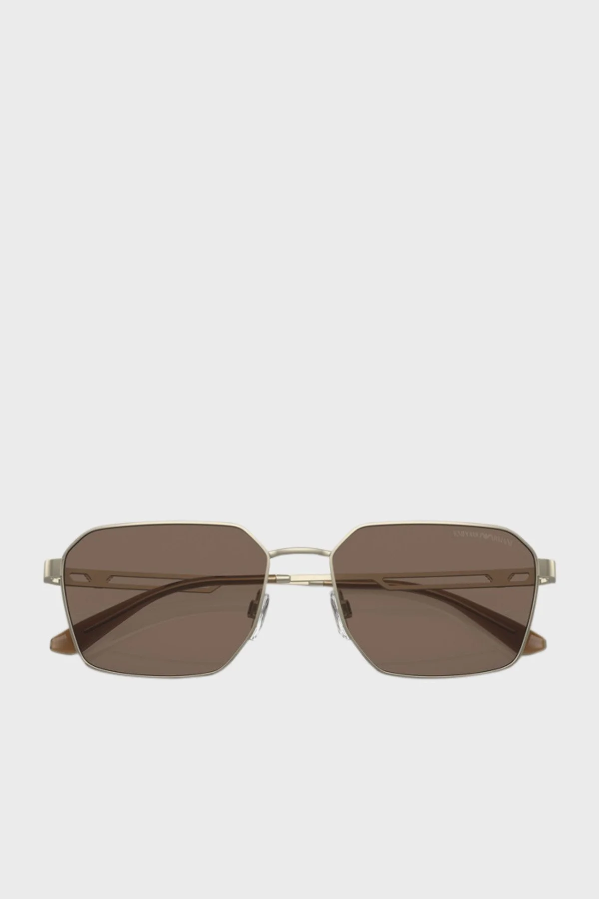 Emporio Armani Dikdörtgen Güneş Erkek Gözlük 0EA2140 300273 57 Mat Uçuk Altın-Kahve - 5