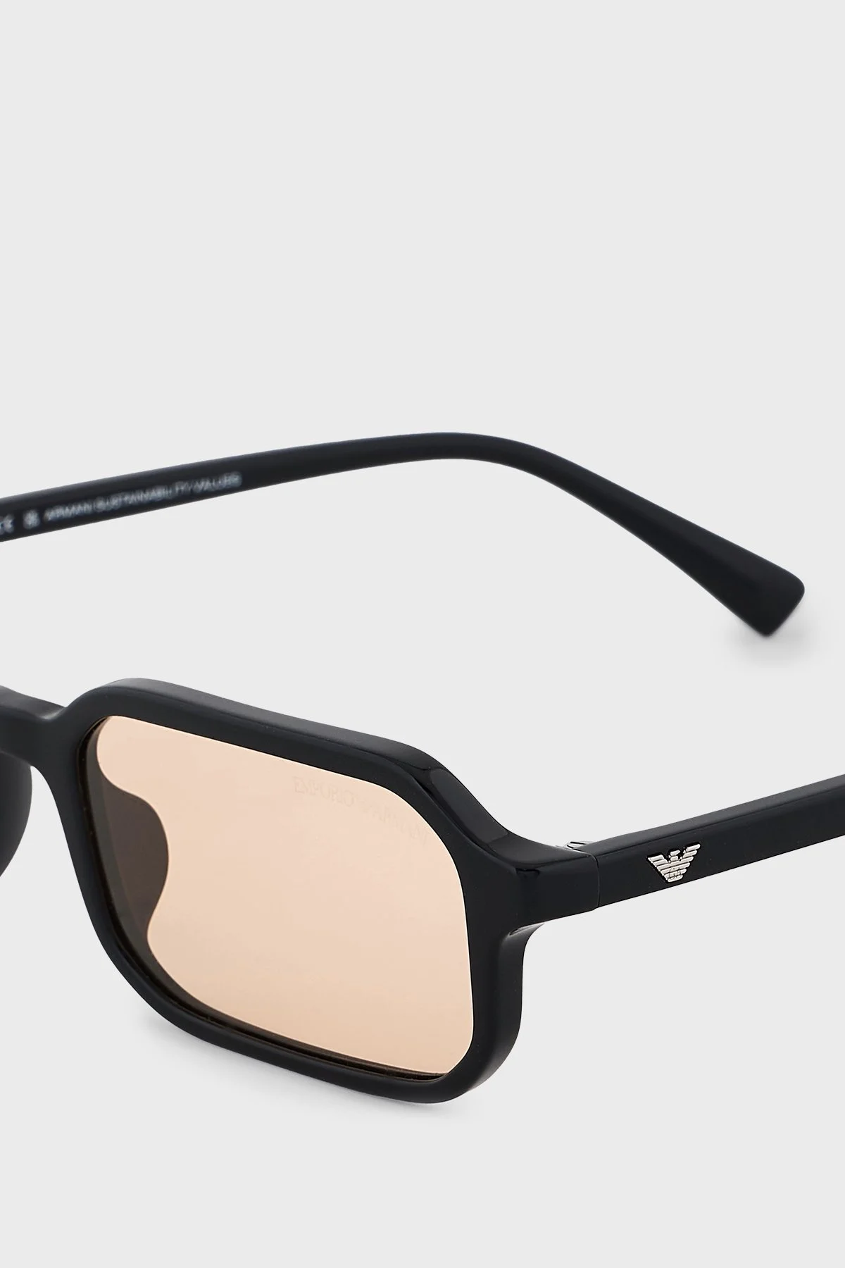 Emporio Armani Dikdörtgen Güneş Erkek Gözlük 0EA4253U 501793 54 Parlak Siyah-Açık Turuncu - 10