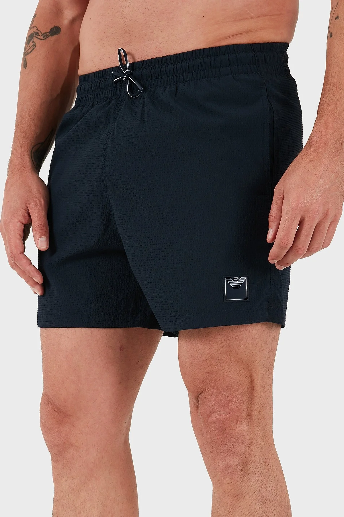 Emporio Armani Dokulu Regular Fit Normal Bel Erkek Mayo Short EM000583 AF12336 UB102 LACİVERT - 9