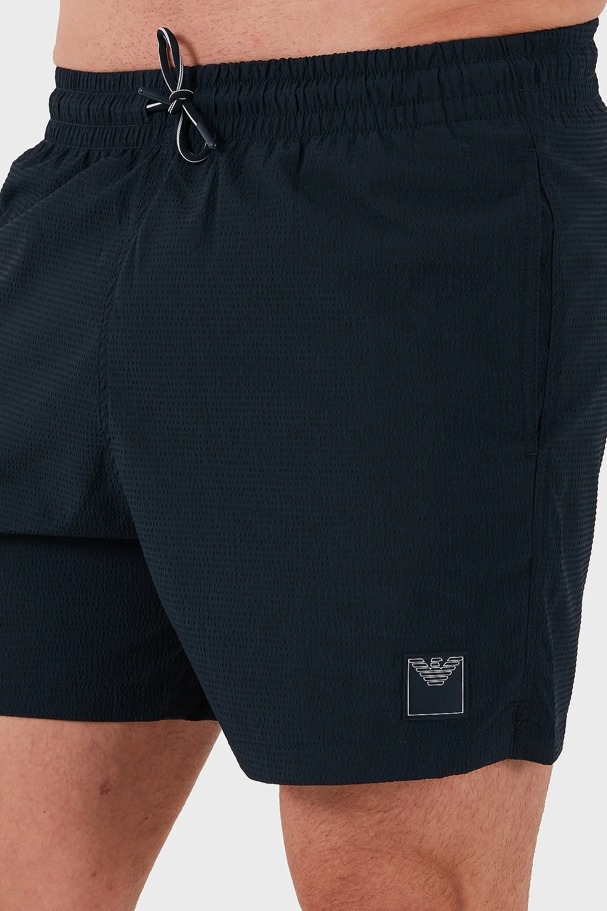 Emporio Armani Dokulu Regular Fit Normal Bel Erkek Mayo Short EM000583 AF12336 UB102 LACİVERT - 11