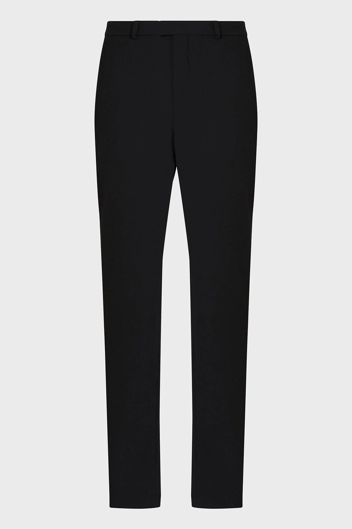 Emporio Armani Dokuma Regular Fit Yüksek Bel Düz Paça Chino Erkek Pantolon EM000158 TE14101 UC001 SİYAH - 10