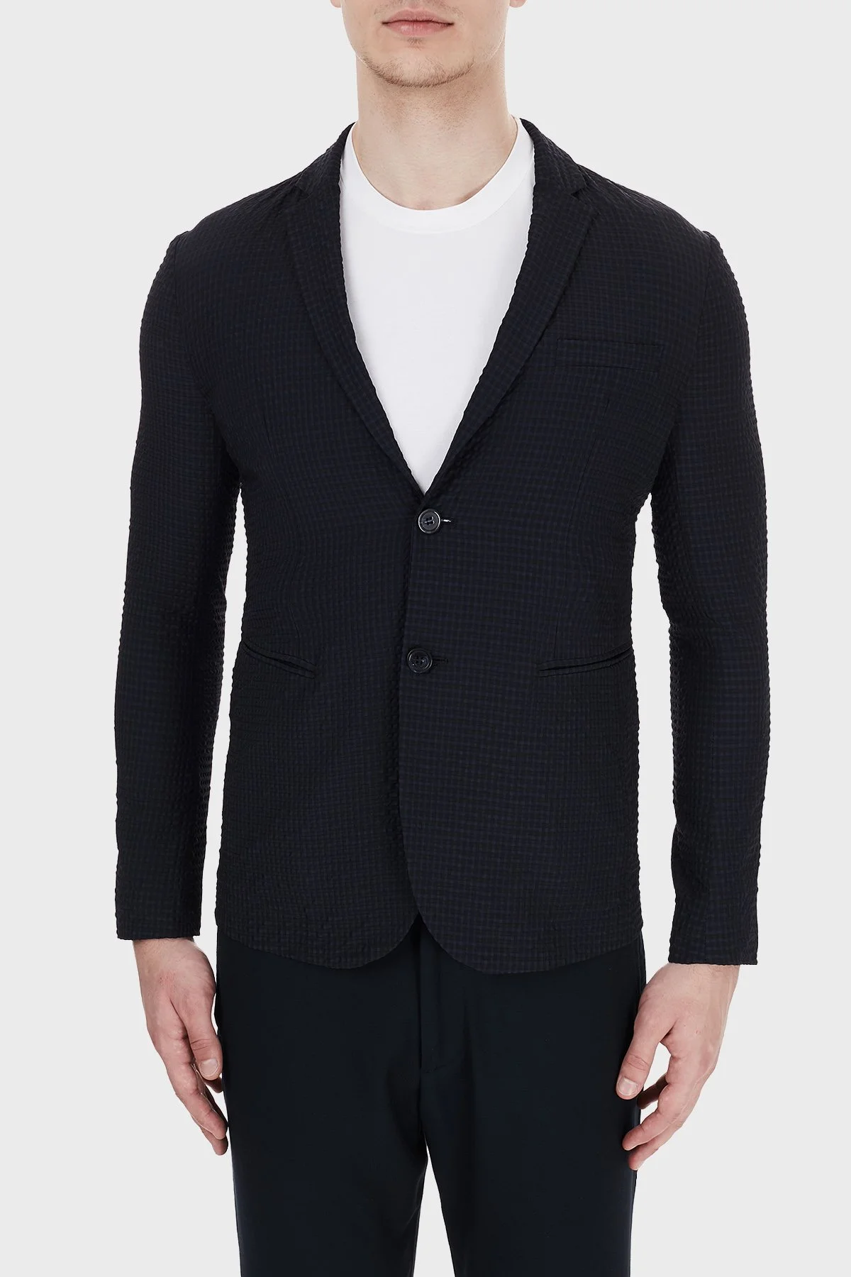 Emporio Armani Düğmeli Cepli Blazer Erkek Ceket 51G620 51306 922 LACİVERT - 1