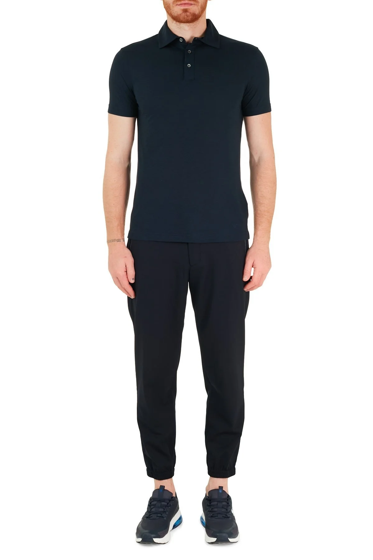 Emporio Armani T Shirt Erkek Polo 8N1F8W 1JQ2Z 0922 LACİVERT - 5