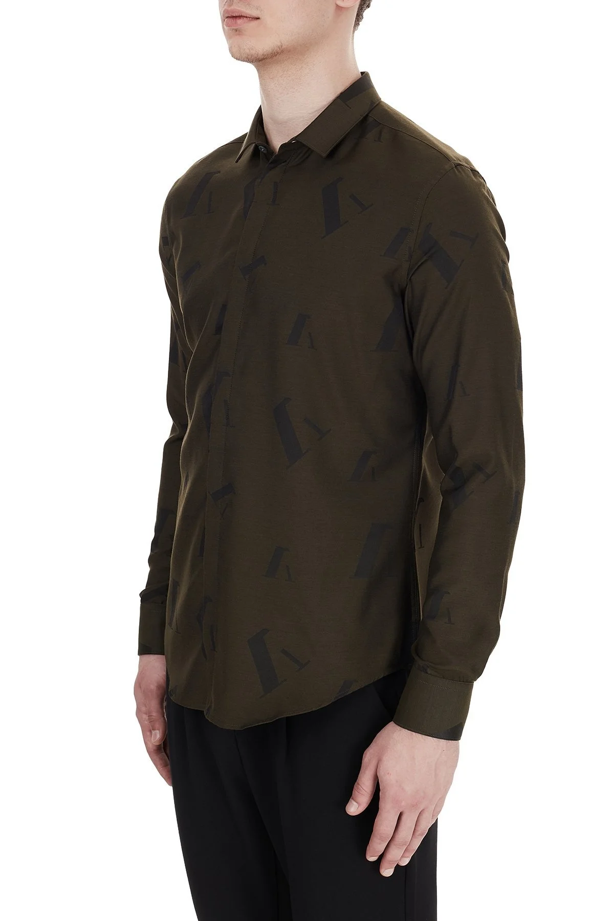 Emporio Armani Düz Yaka Erkek Gömlek 91CC2L 9123C 039 LACİVERT - 3