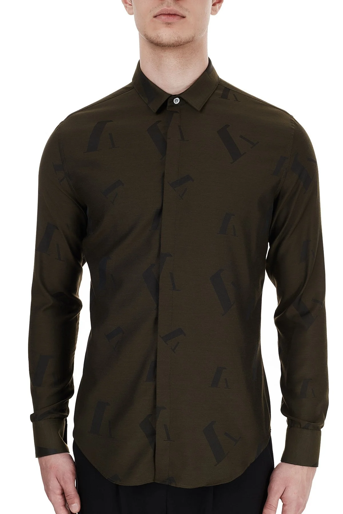 Emporio Armani Düz Yaka Erkek Gömlek 91CC2L 9123C 039 LACİVERT - 6