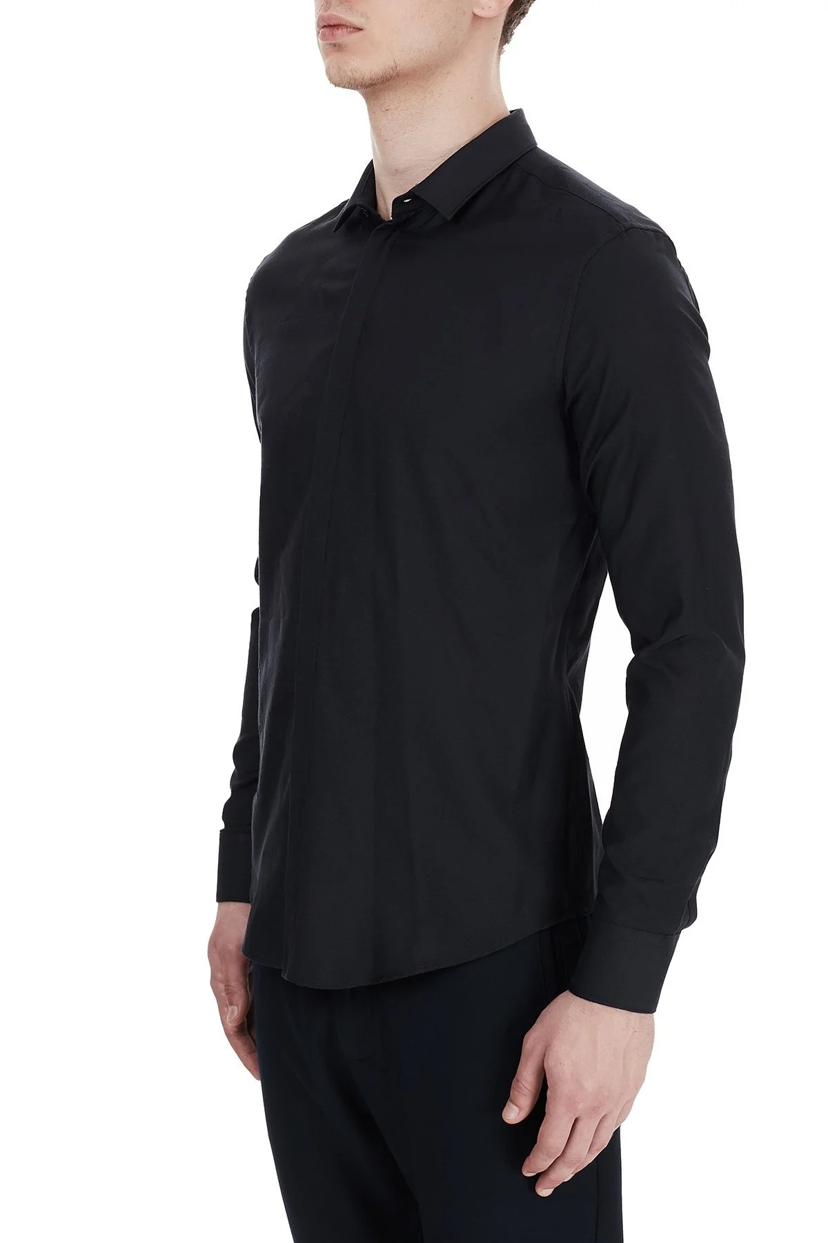 Emporio Armani Düz Yaka Erkek Gömlek 91CC2L 9123C 041 LACİVERT - 3