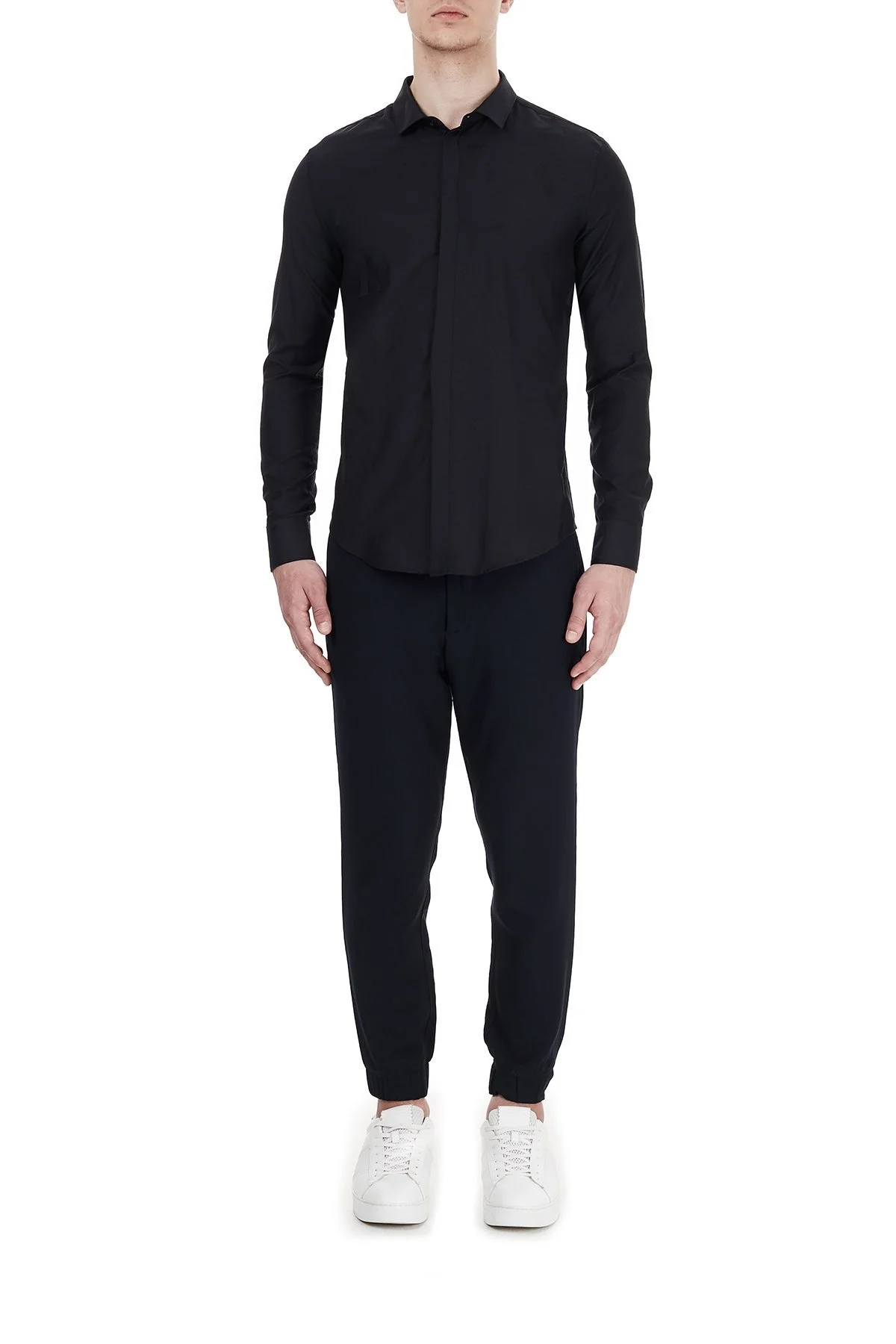 Emporio Armani Düz Yaka Erkek Gömlek 91CC2L 9123C 041 LACİVERT - 5