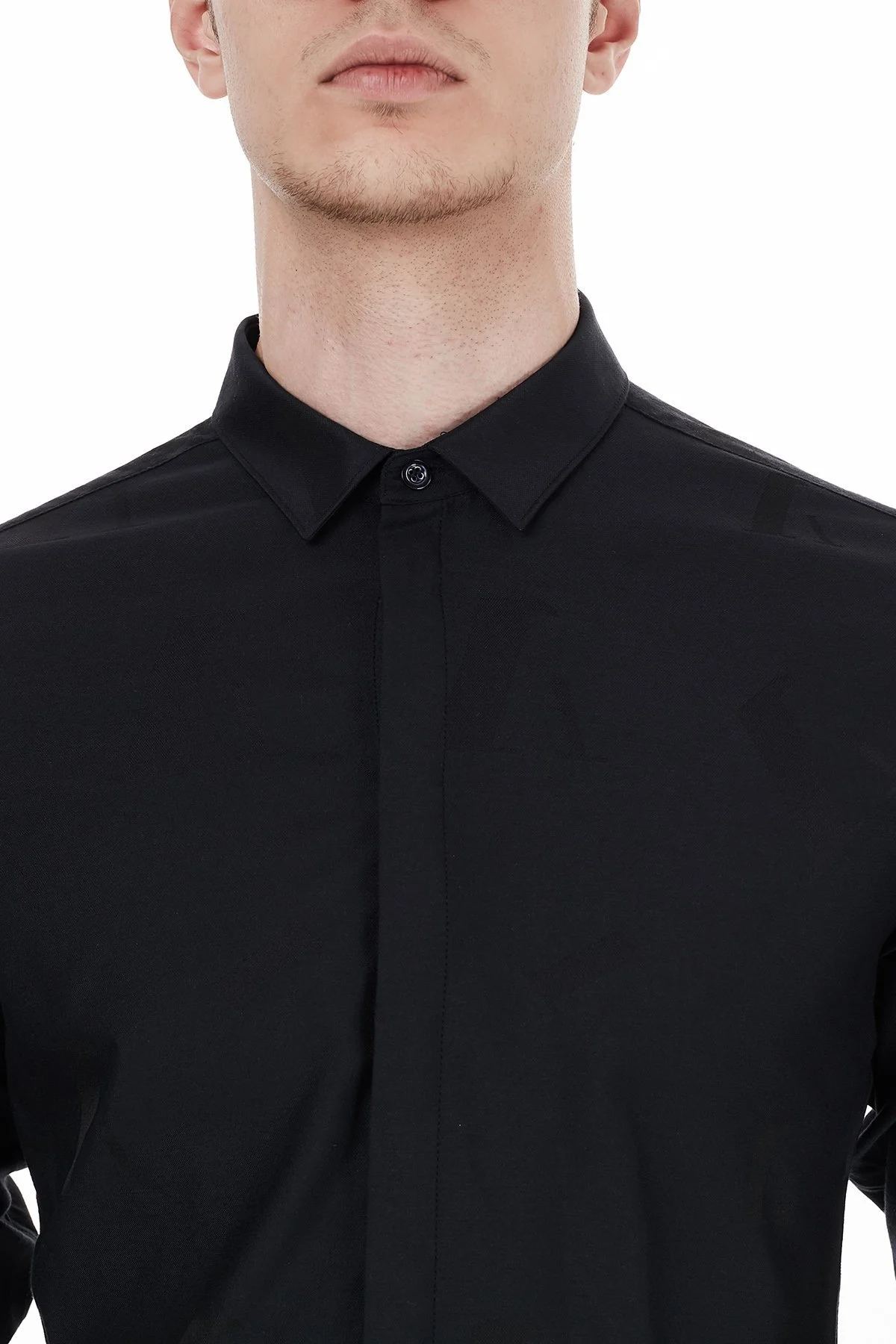 Emporio Armani Düz Yaka Erkek Gömlek 91CC2L 9123C 041 LACİVERT - 6