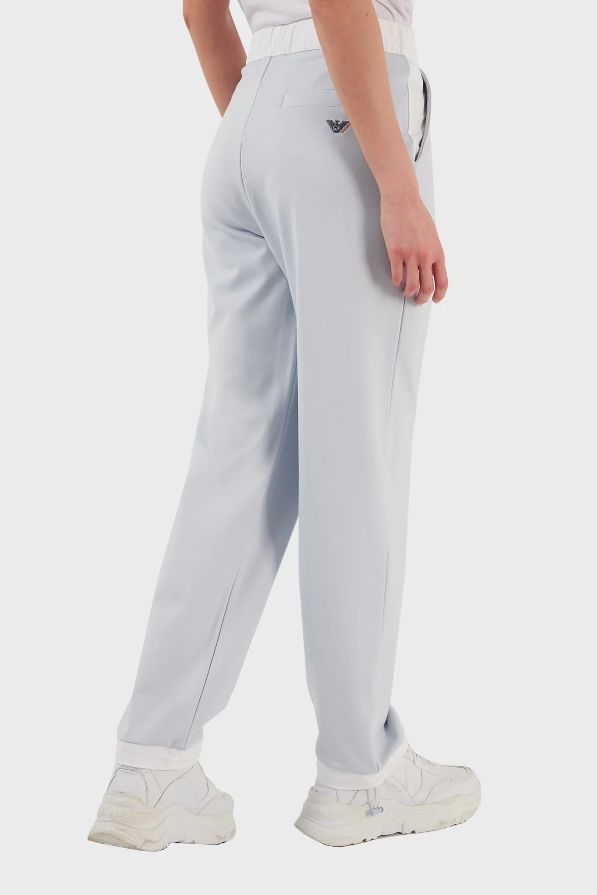 Emporio Armani Elastik Bel Bantlı Cepli Jogger Spor Bayan Pantolon 3R2P7E 2JWHZ 0703 AÇIK MAVİ - 12