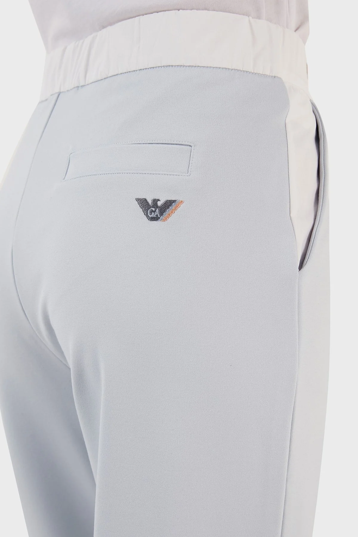 Emporio Armani Elastik Bel Bantlı Cepli Jogger Spor Bayan Pantolon 3R2P7E 2JWHZ 0703 AÇIK MAVİ - 13