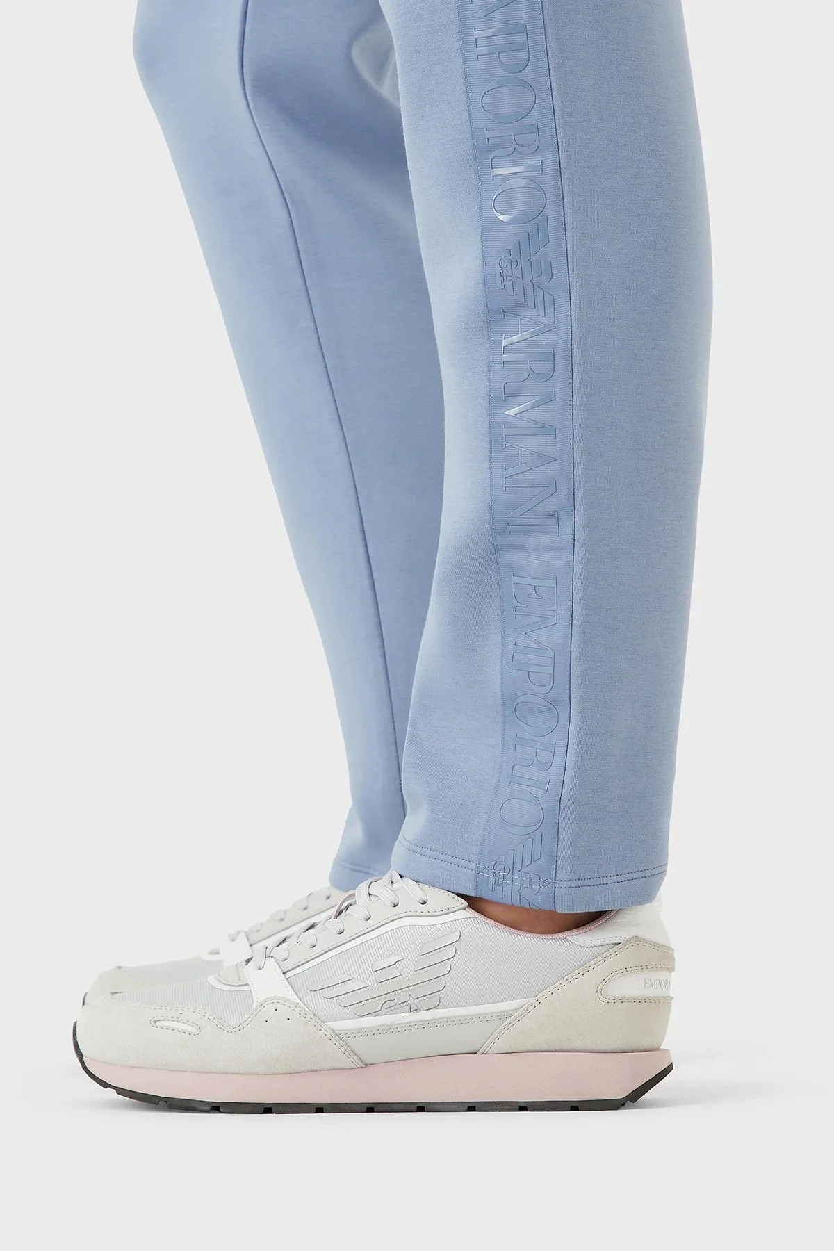 Emporio Armani Elastik Bel Bantlı Regular Fit Pamuklu Jogger Bayan Pantolon 6L2P6C 1JHSZ 0730 MAVİ - 3