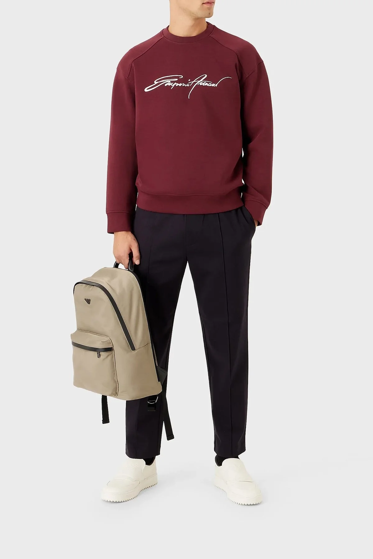 Emporio Armani Elastik Bel Relaxed Fit Cepli Erkek Pantolon 8N1PL6 1JEZZ 0920 LACİVERT - 1