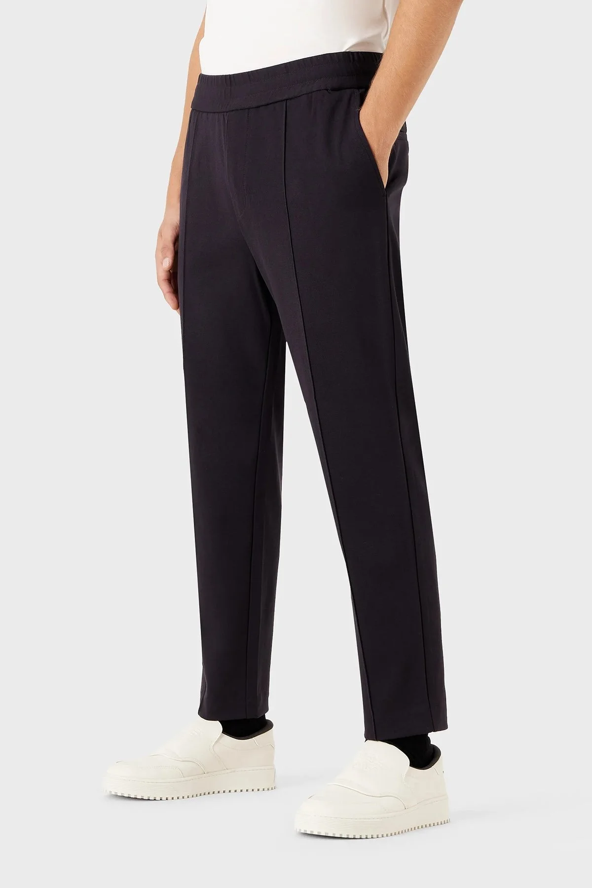 Emporio Armani Elastik Bel Relaxed Fit Cepli Erkek Pantolon 8N1PL6 1JEZZ 0920 LACİVERT - 2