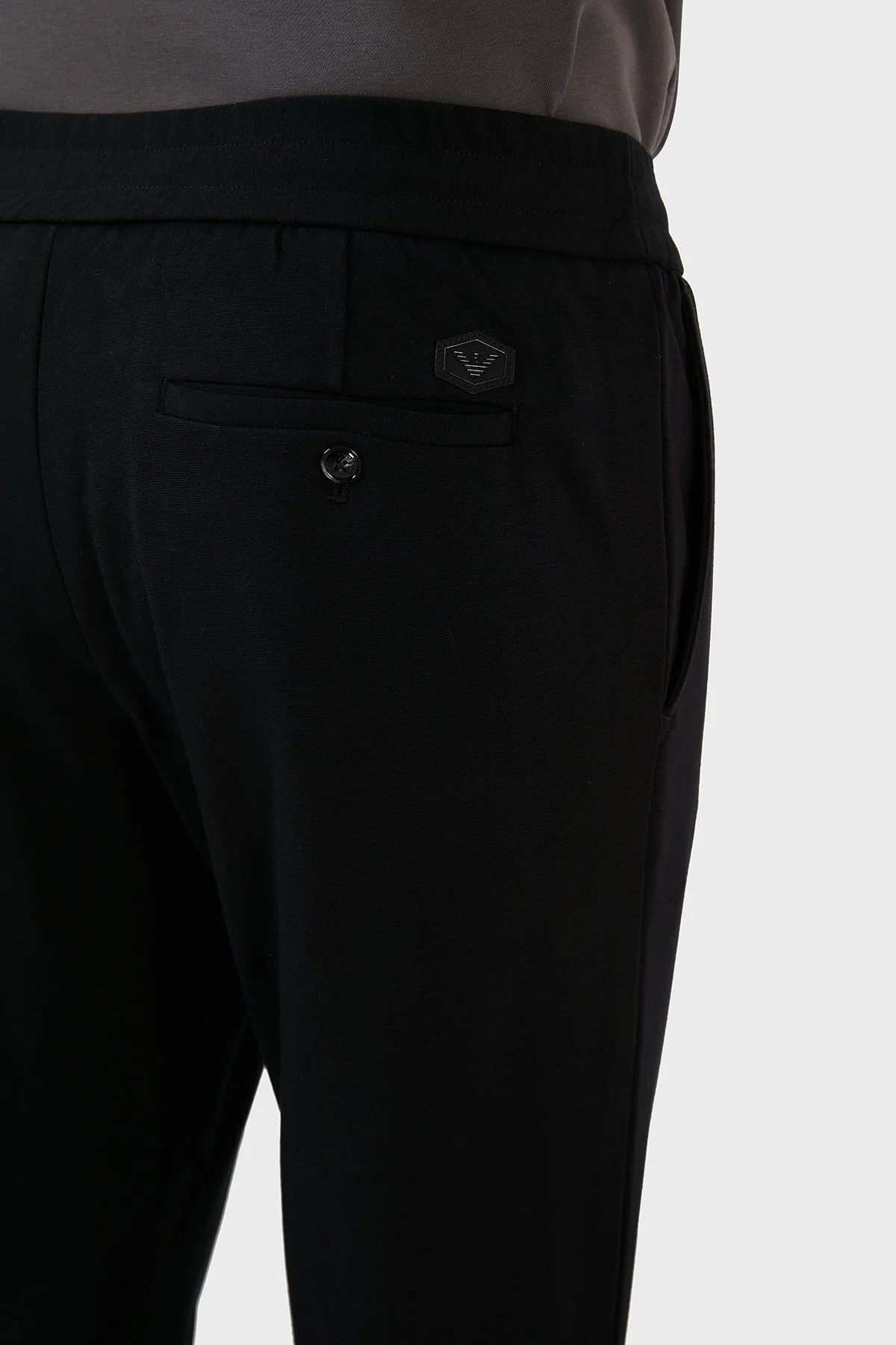 Emporio Armani Elastik Bel Relaxed Fit Cepli Erkek Pantolon 8N1PL6 1JEZZ 0999 SİYAH - 7