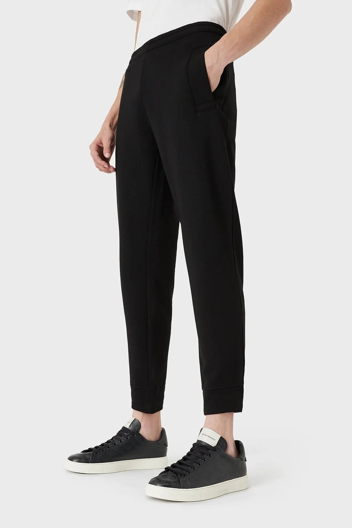 Emporio Armani Elastik Bel Relaxed Fit Cepli Erkek Pantolon 8N1PS9 1JRIZ 0999 SİYAH - 1