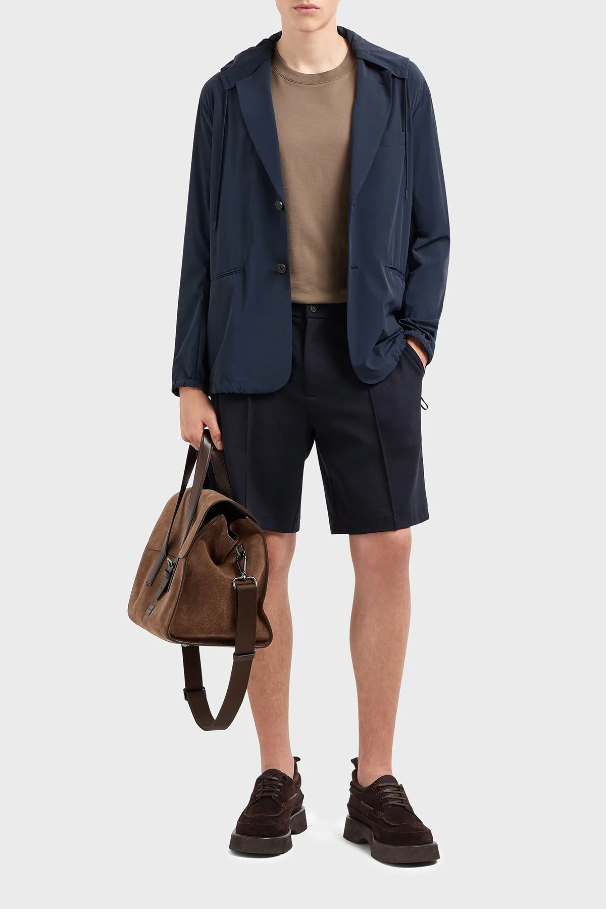 Emporio Armani Emporio Armani % 100 Pamuk Relaxed Fit Bisiklet Yaka Erkek T Shirt EM001068 AF12926 U6195 KAHVE - 2