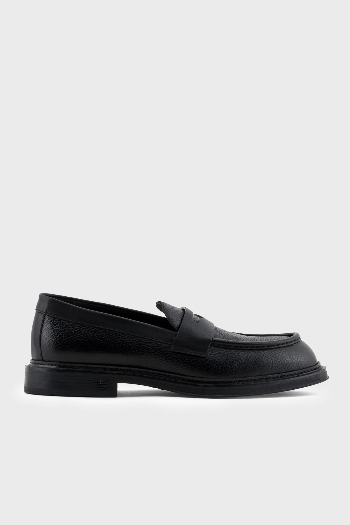 Emporio Armani Deri Loafer Erkek Ayakkabı EM003921 AF20735 UC001 Siyah - 1