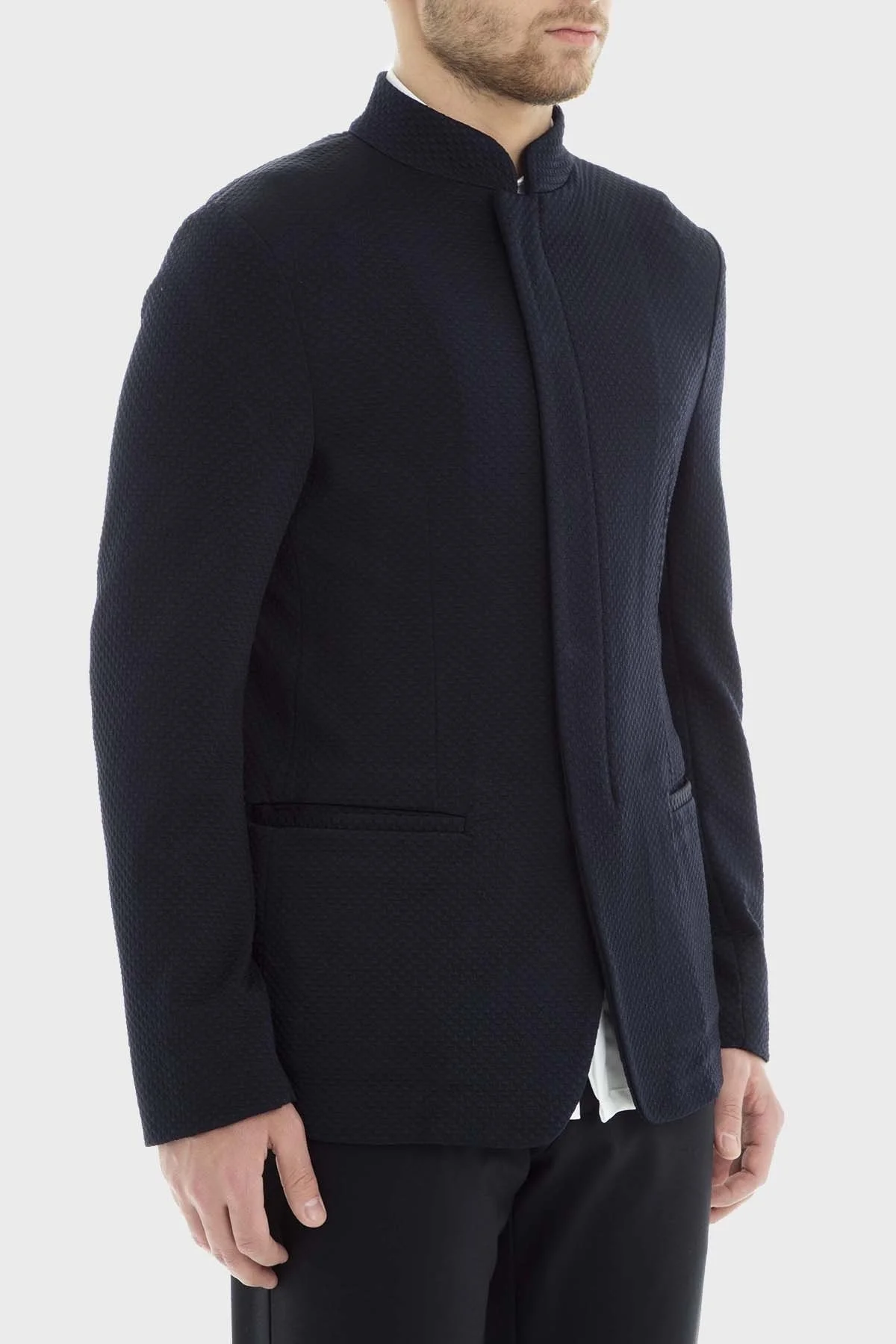 Emporio Armani Dik Yaka Blazer Erkek Ceket 21G68S 21S10 922 LACİVERT - 4