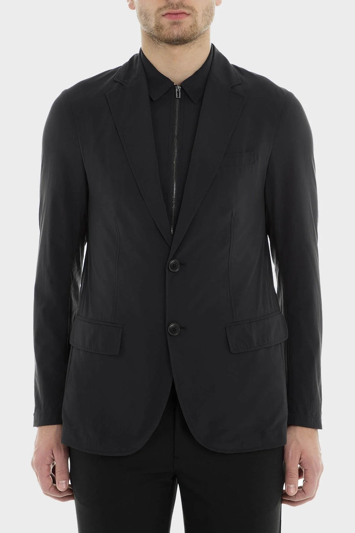 Emporio Armani Çıkarılabilir Katmanlı Düğmeli Blazer Erkek Ceket 3G1GL0 1NHLZ 0920 LACİVERT - 1