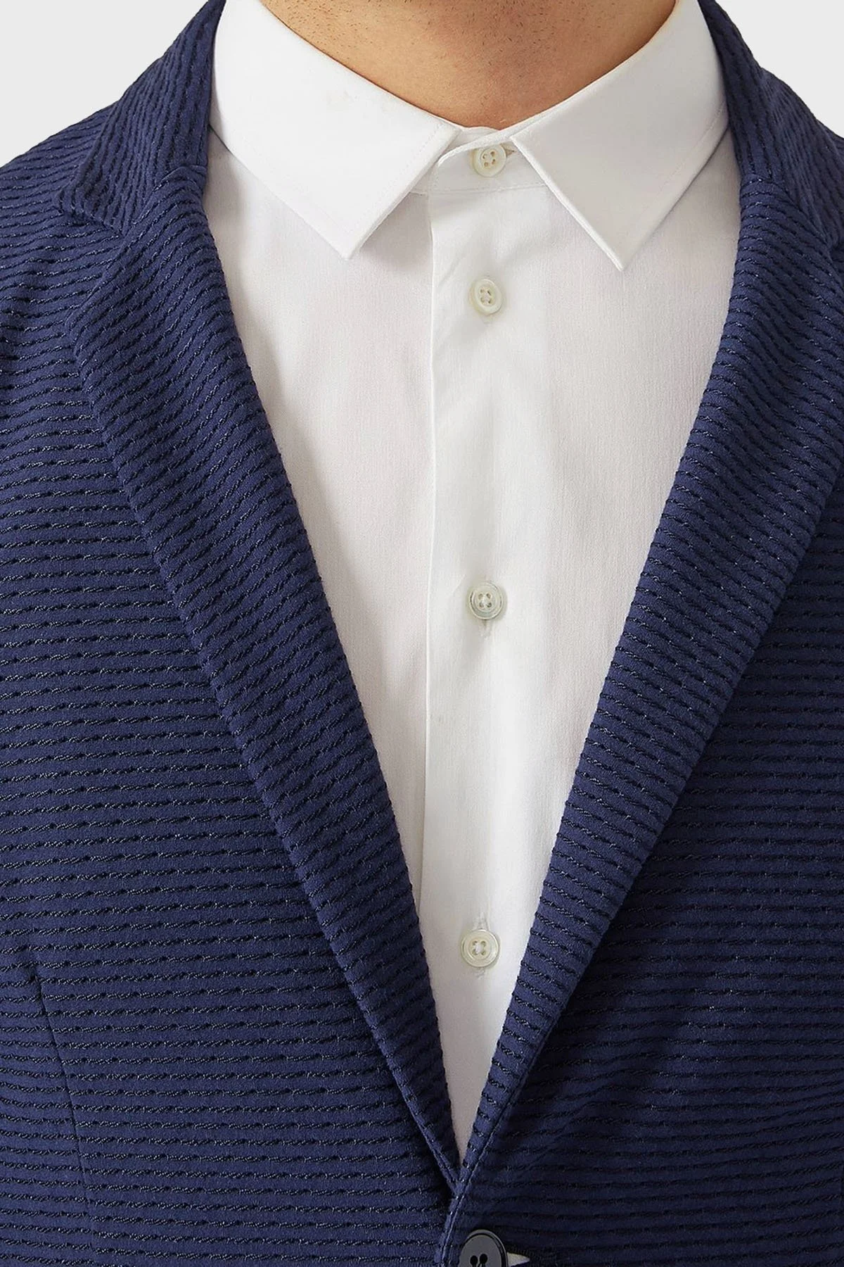 Emporio Armani Düğmeli Slim Fit Blazer Erkek Ceket 3Z1G6T 1J1GZ LACİVERT - 3