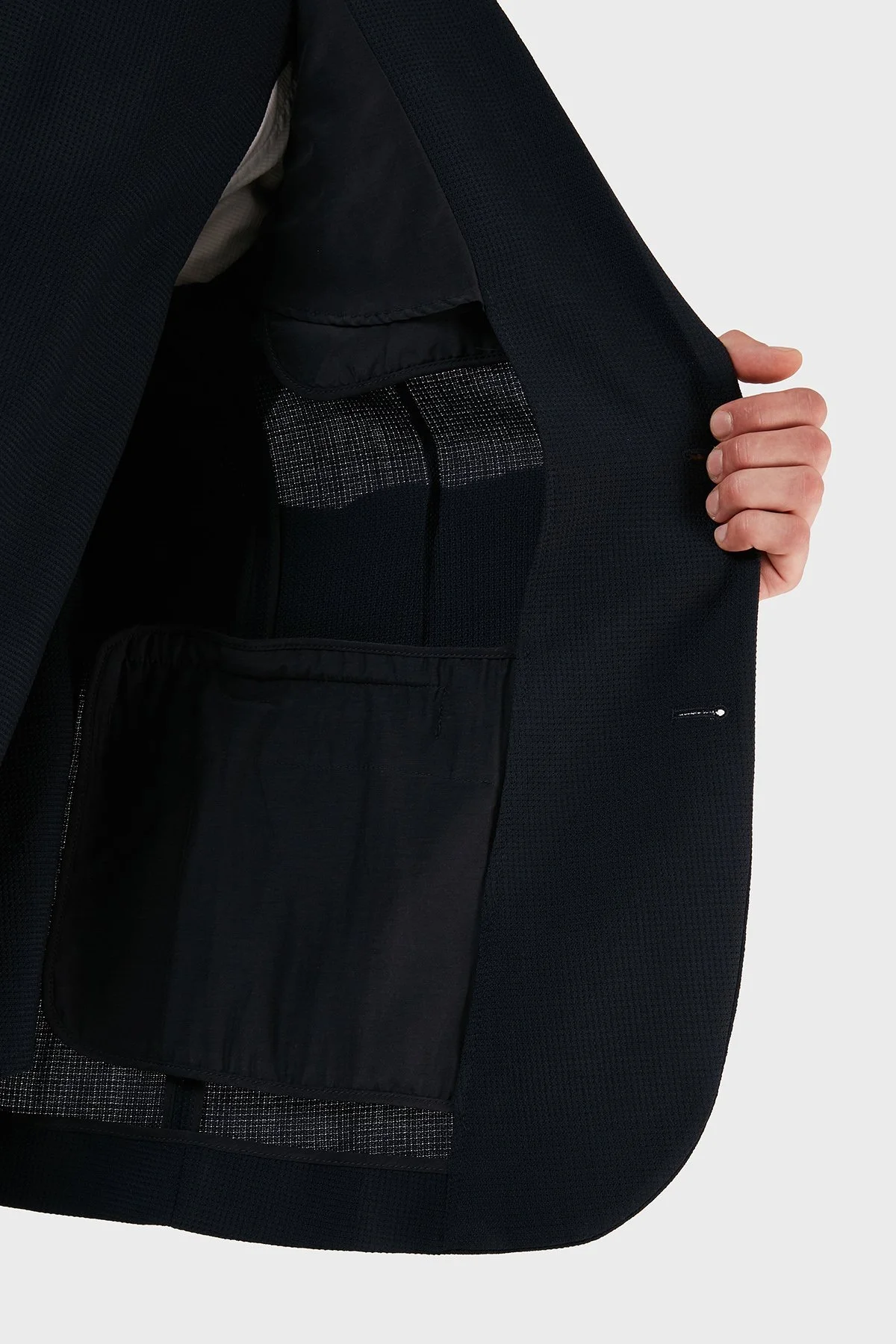 Emporio Armani Yünlü Blazer Erkek Ceket W1G510 W1227 920 LACİVERT - 12