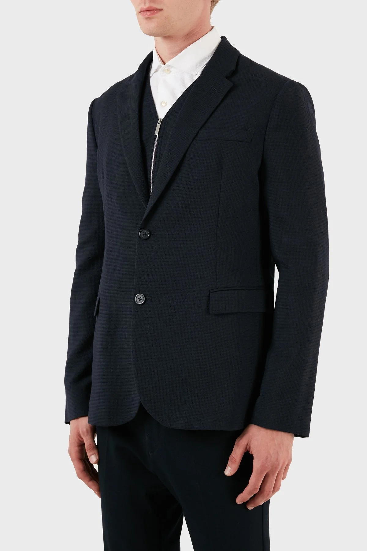 Emporio Armani Yünlü Blazer Erkek Ceket W1G510 W1227 920 LACİVERT - 13