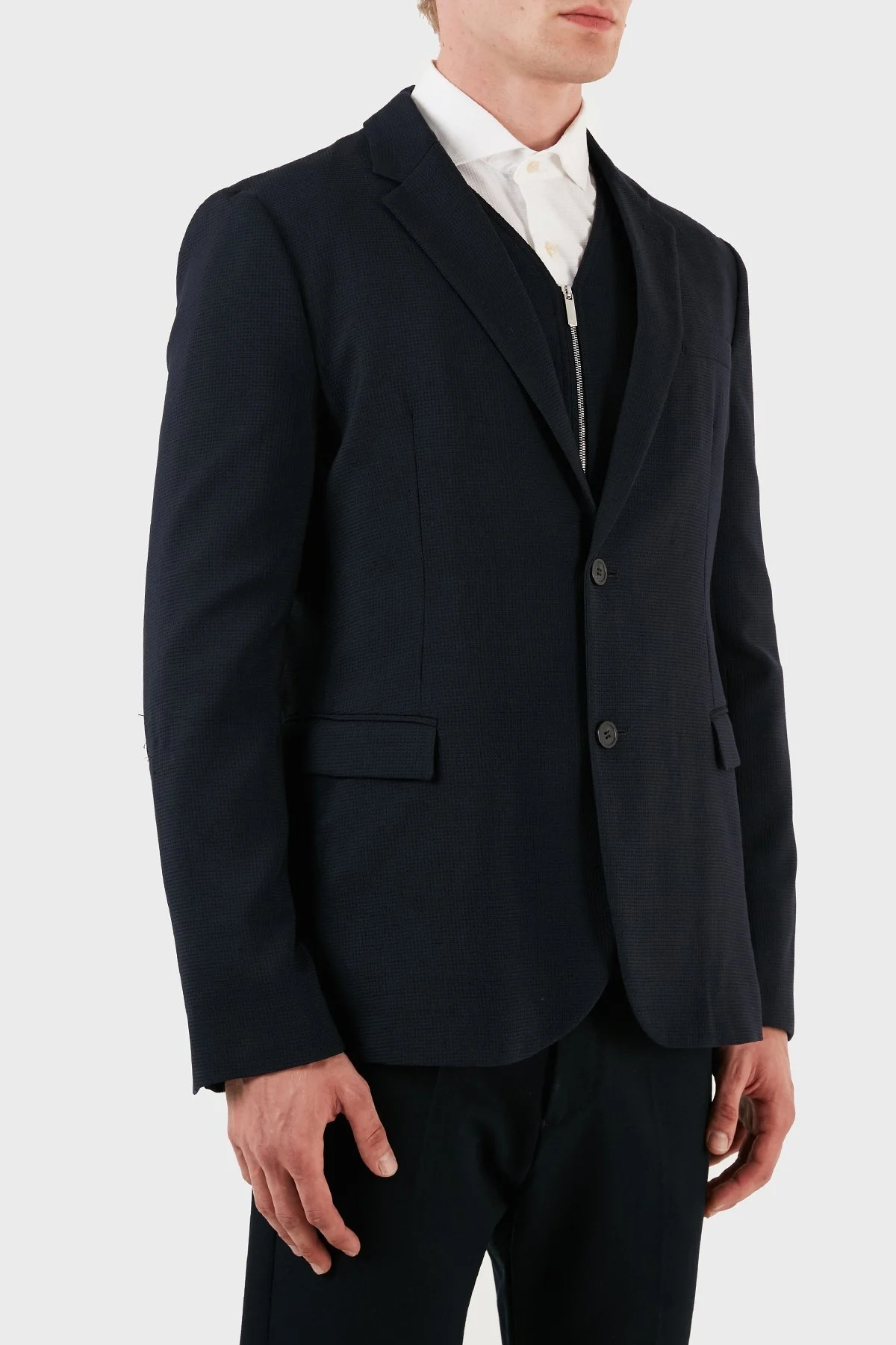 Emporio Armani Yünlü Blazer Erkek Ceket W1G510 W1227 920 LACİVERT - 14