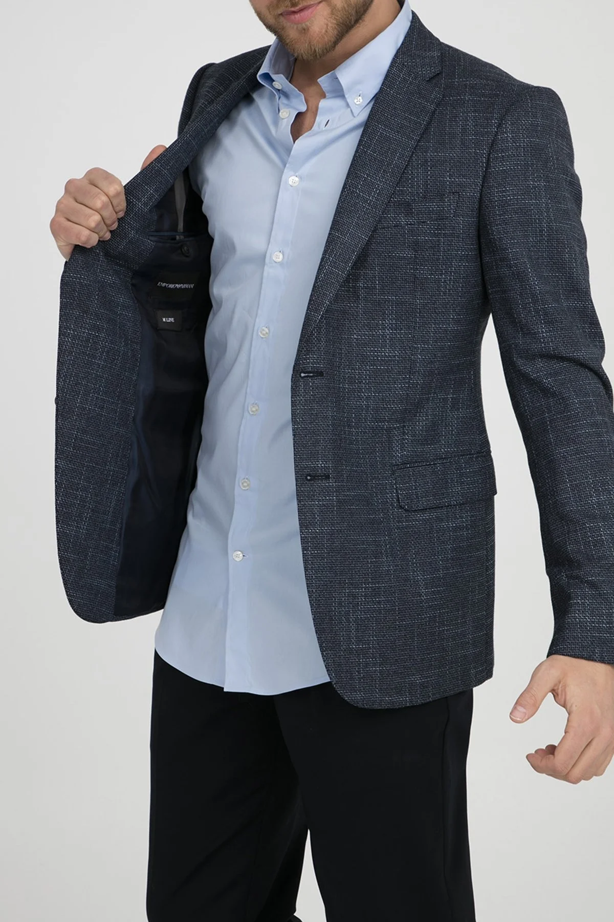 EMPORIO ARMANI Erkek Ceket W1GME0 W1805 921 MAVİ - 4