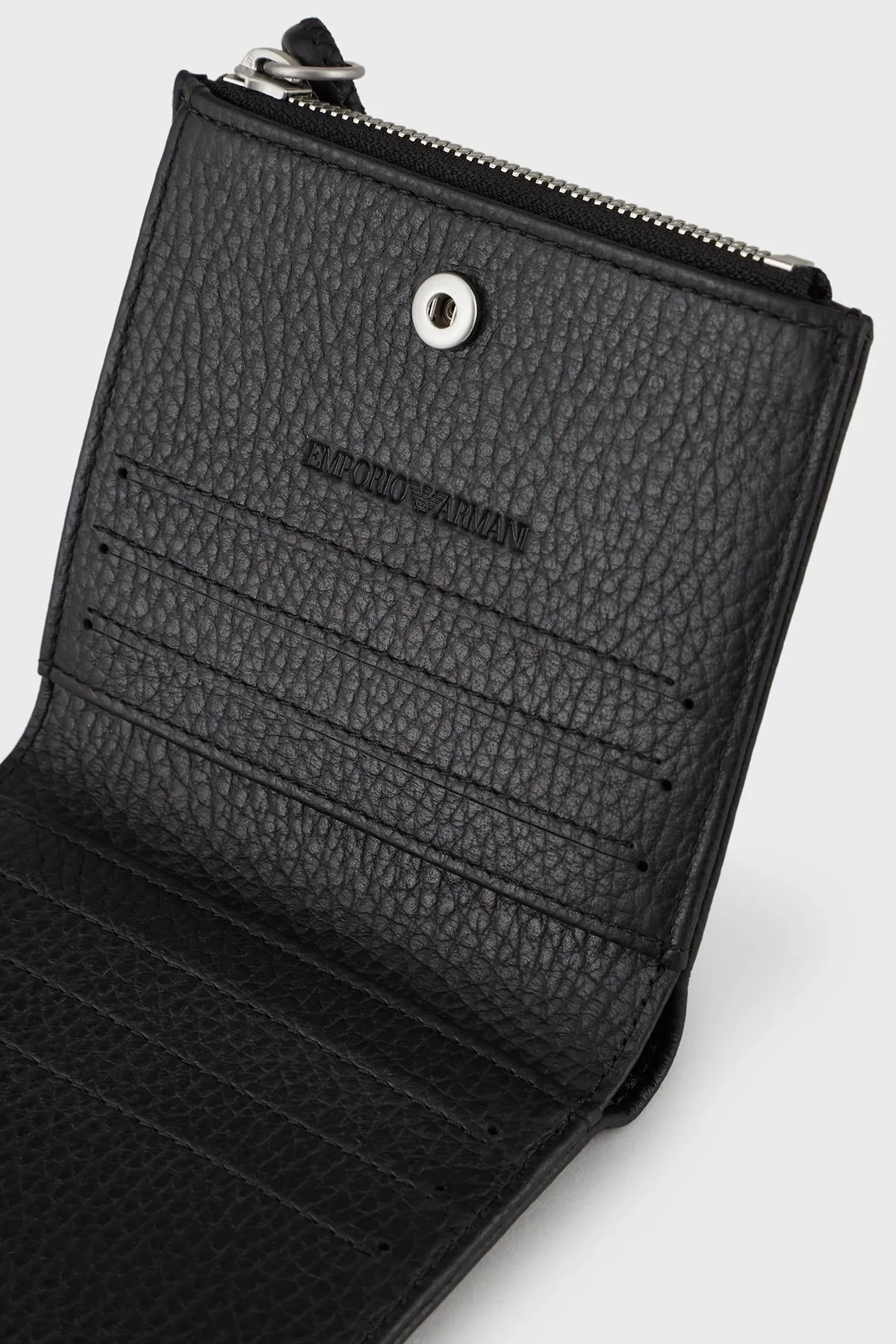 Emporio Armani Logolu Hakiki Deri Erkek Cüzdan Y4R262 Y068E 80001 SİYAH - 4