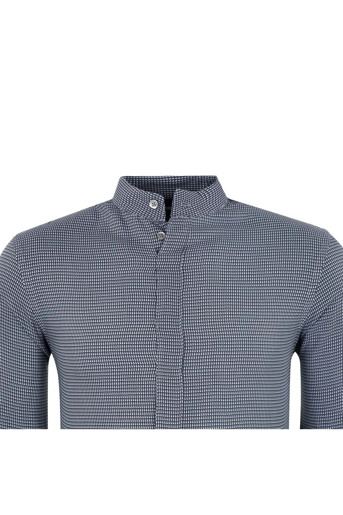 EMPORIO ARMANI Erkek Gömlek 11SMRL 113F0 041 LACİVERT - 7