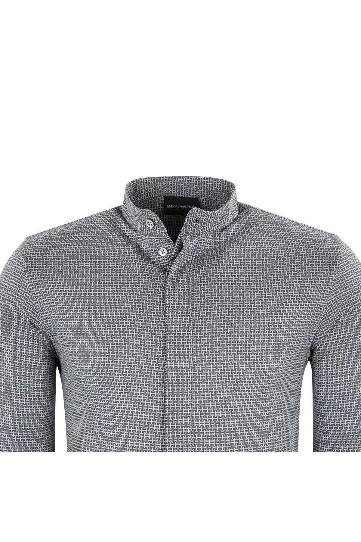 EMPORIO ARMANI Erkek Gömlek 11SMRL 114F0 042 GRİ - 3