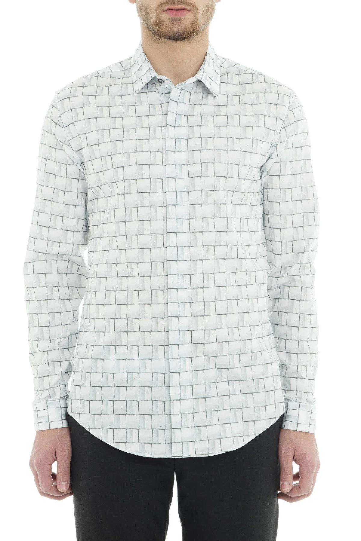 Emporio Armani Erkek Gömlek 21CC1T 216F2 036 BEYAZ - 1