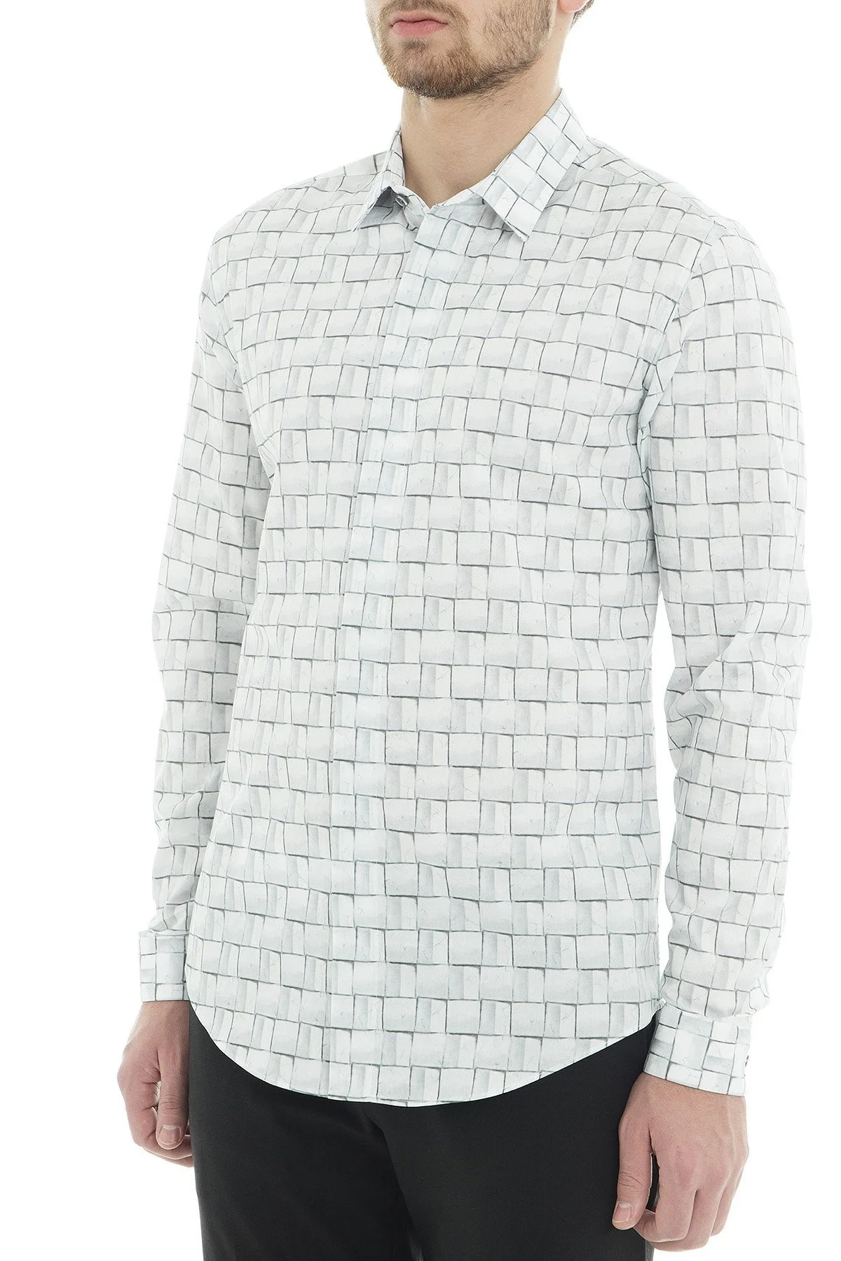 Emporio Armani Erkek Gömlek 21CC1T 216F2 036 BEYAZ - 3