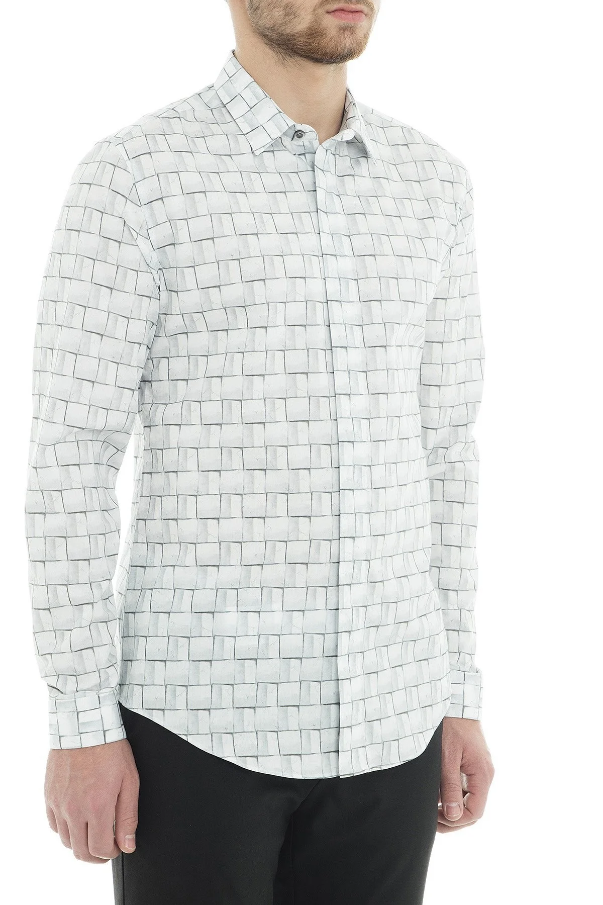 Emporio Armani Erkek Gömlek 21CC1T 216F2 036 BEYAZ - 4